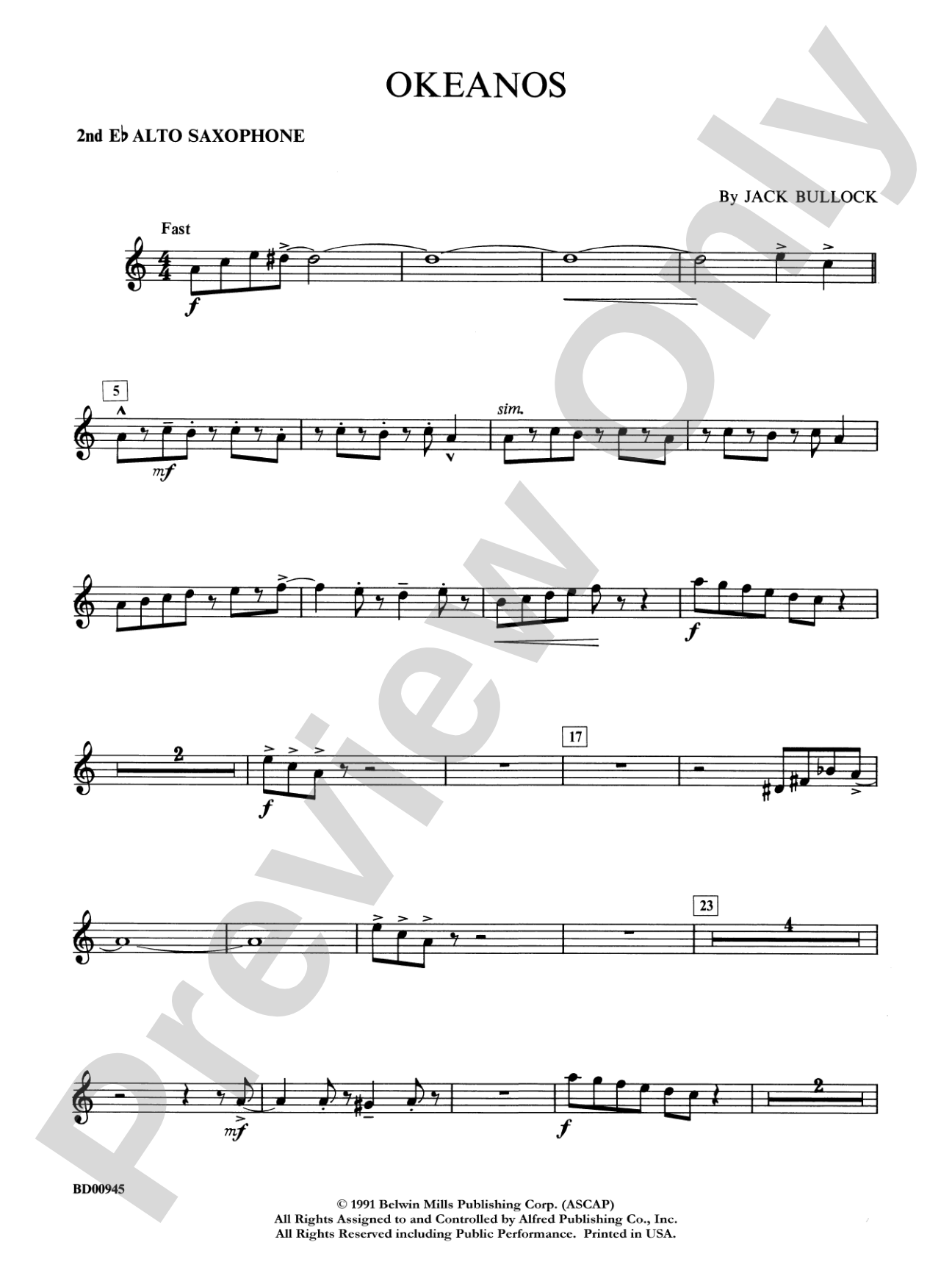Okeanos: 2nd E-flat Alto Saxophone