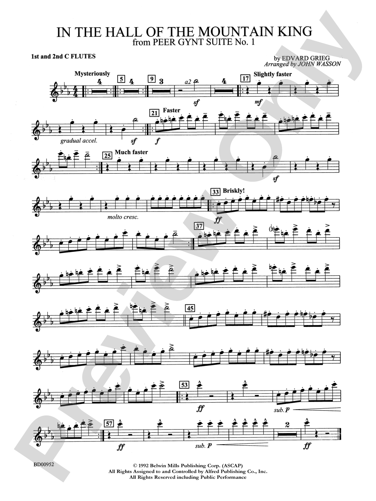 In the Hall of the Mountain King (from Peer Gynt Suite No. 1): Flute