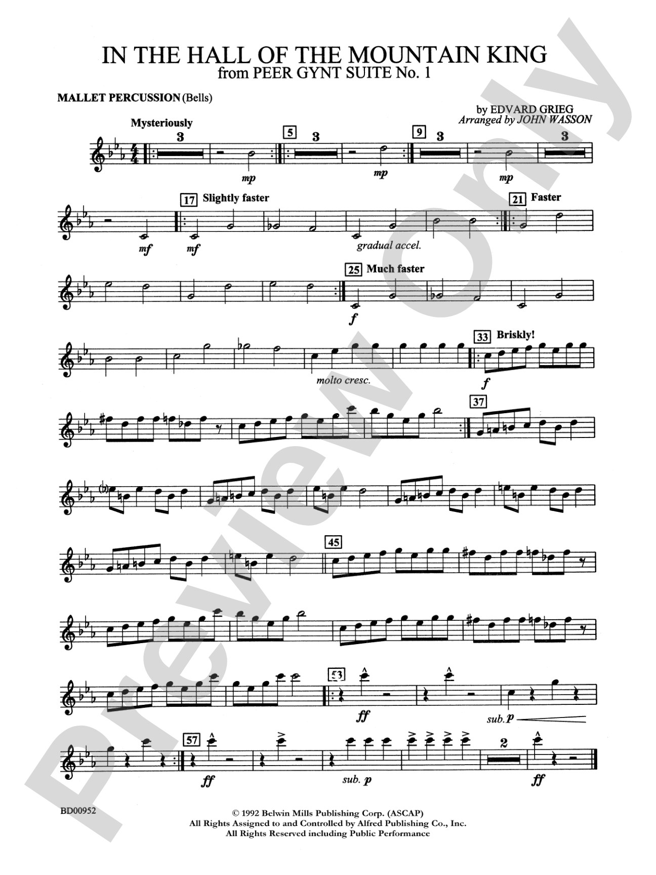In the Hall of the Mountain King (from Peer Gynt Suite No. 1): Mallets