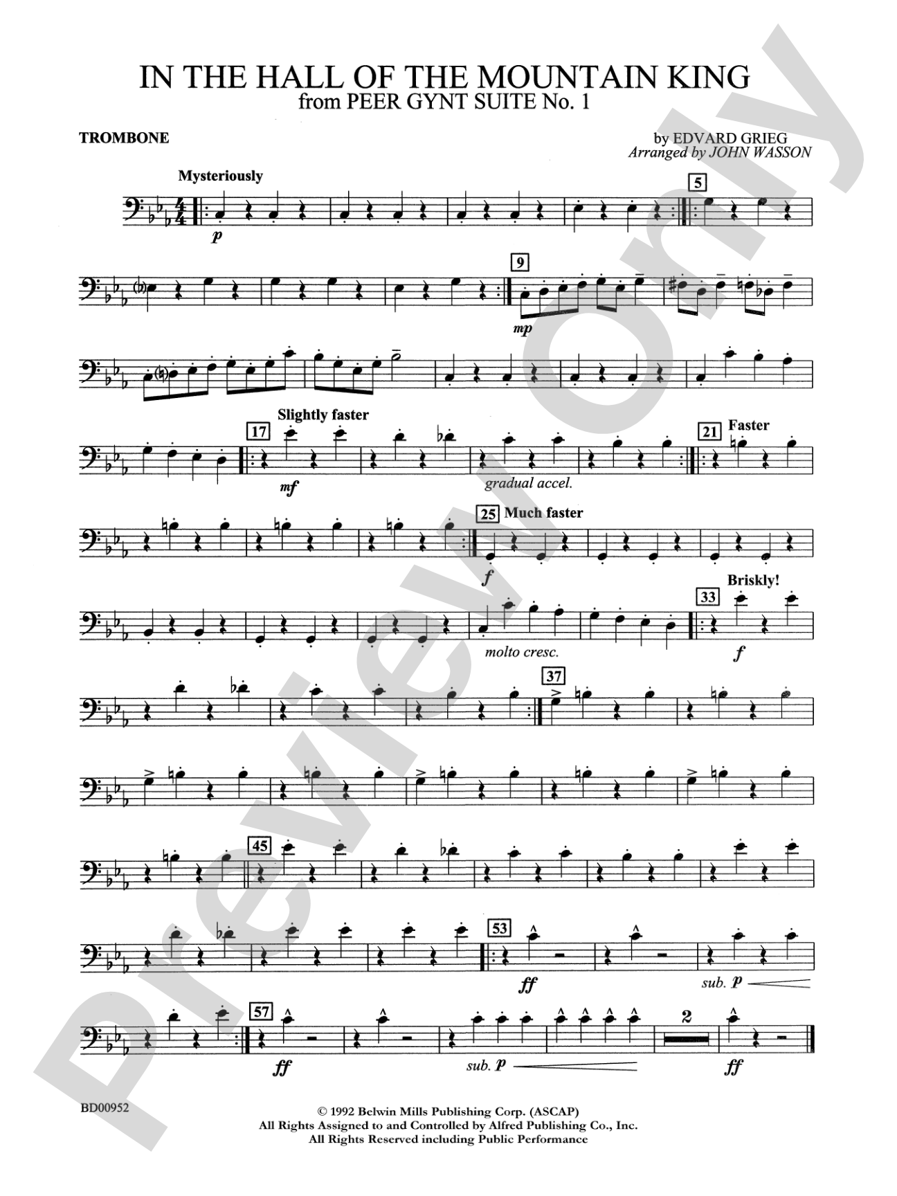 In the Hall of the Mountain King (from Peer Gynt Suite No. 1): 1st Trombone