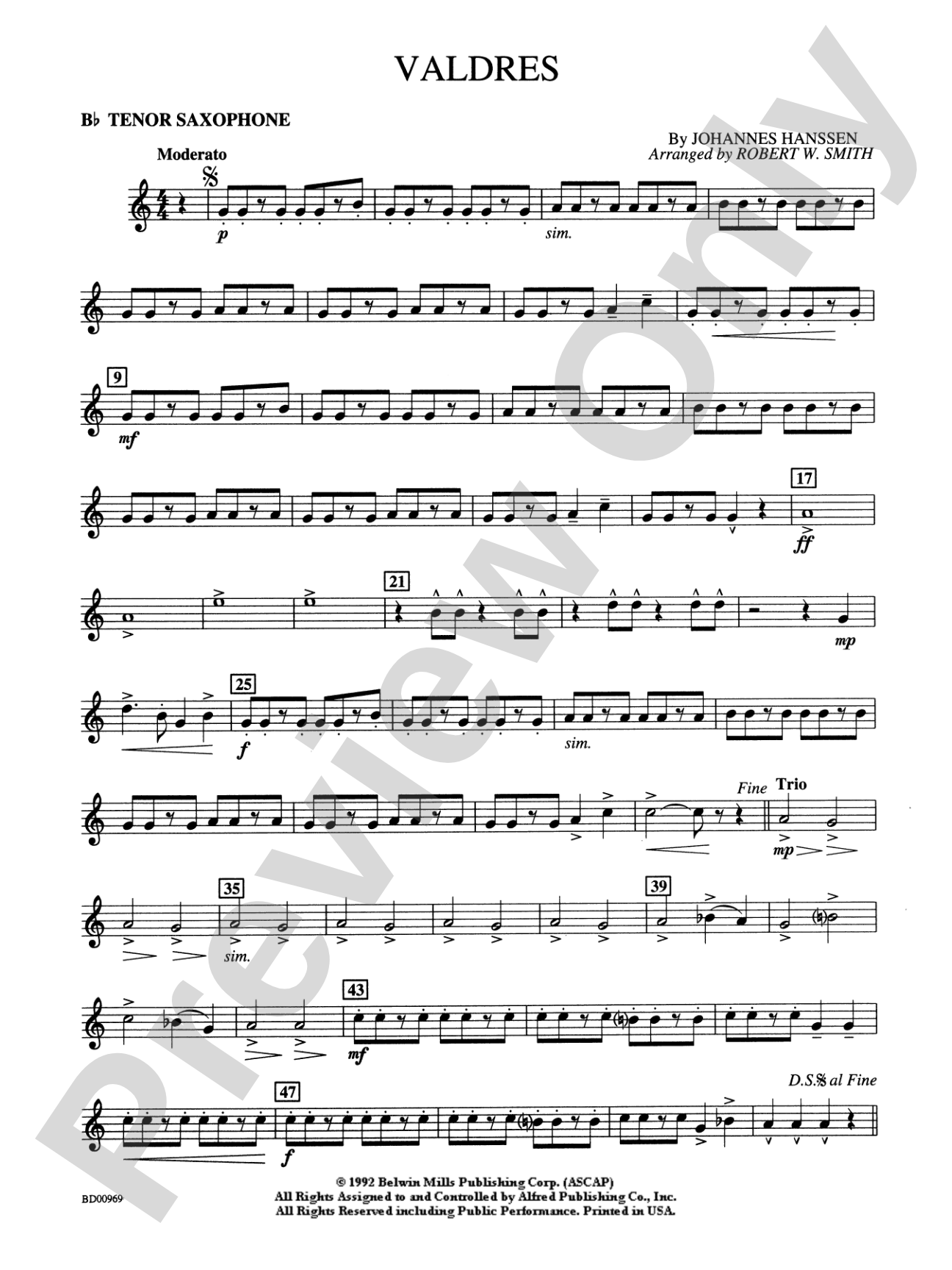 Valdres: B-flat Tenor Saxophone