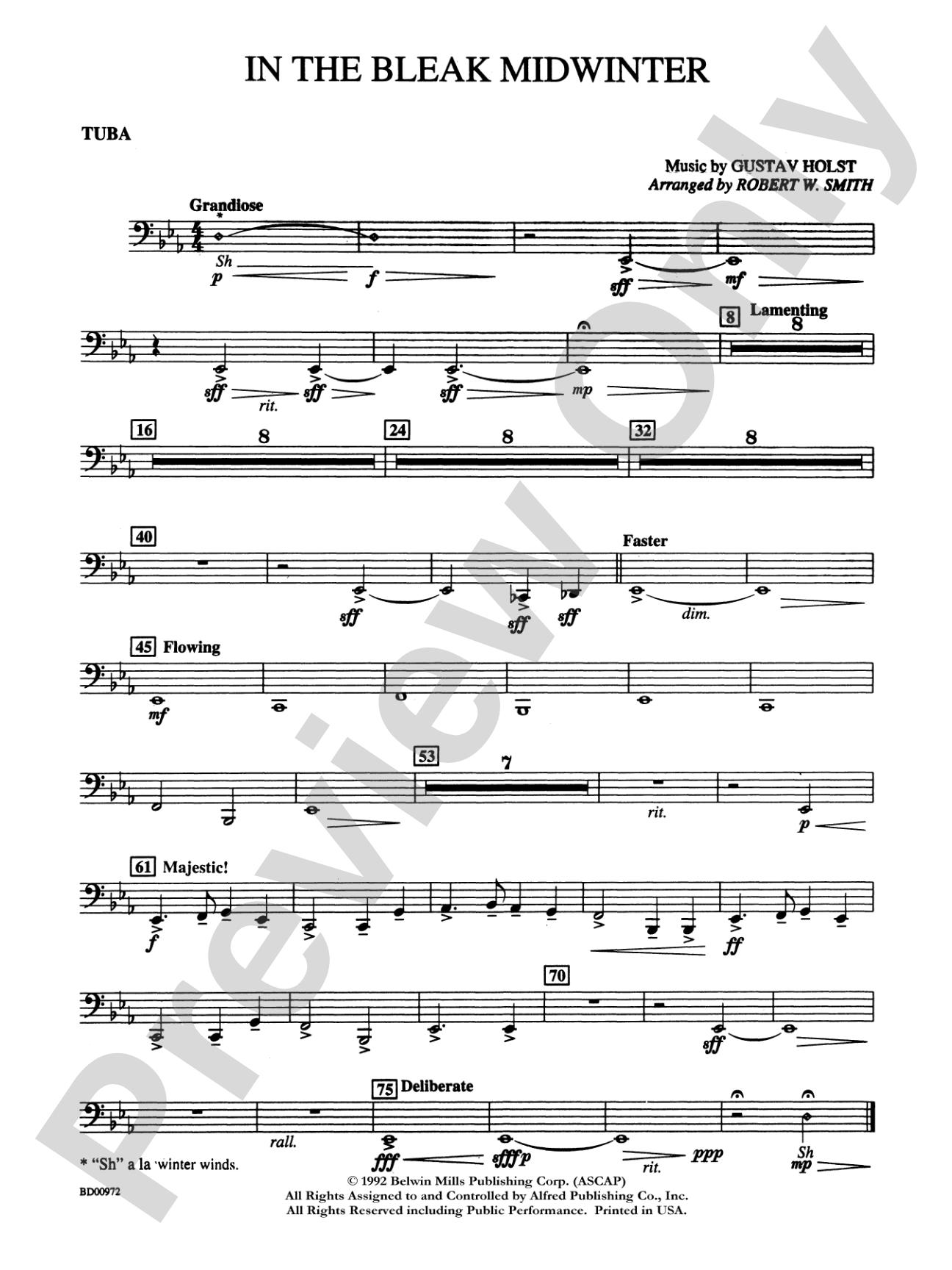 In the Bleak Midwinter: Tuba