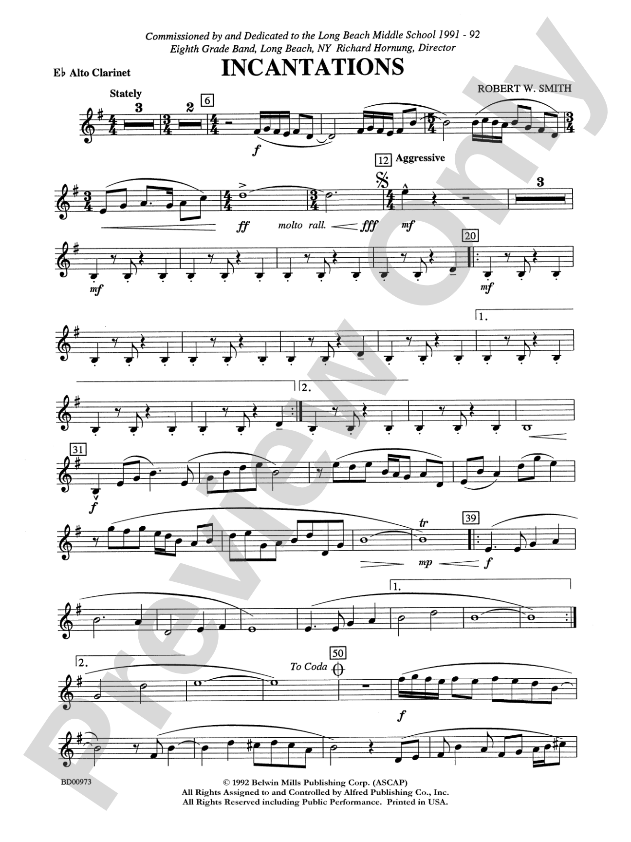 Incantations: E-flat Alto Clarinet