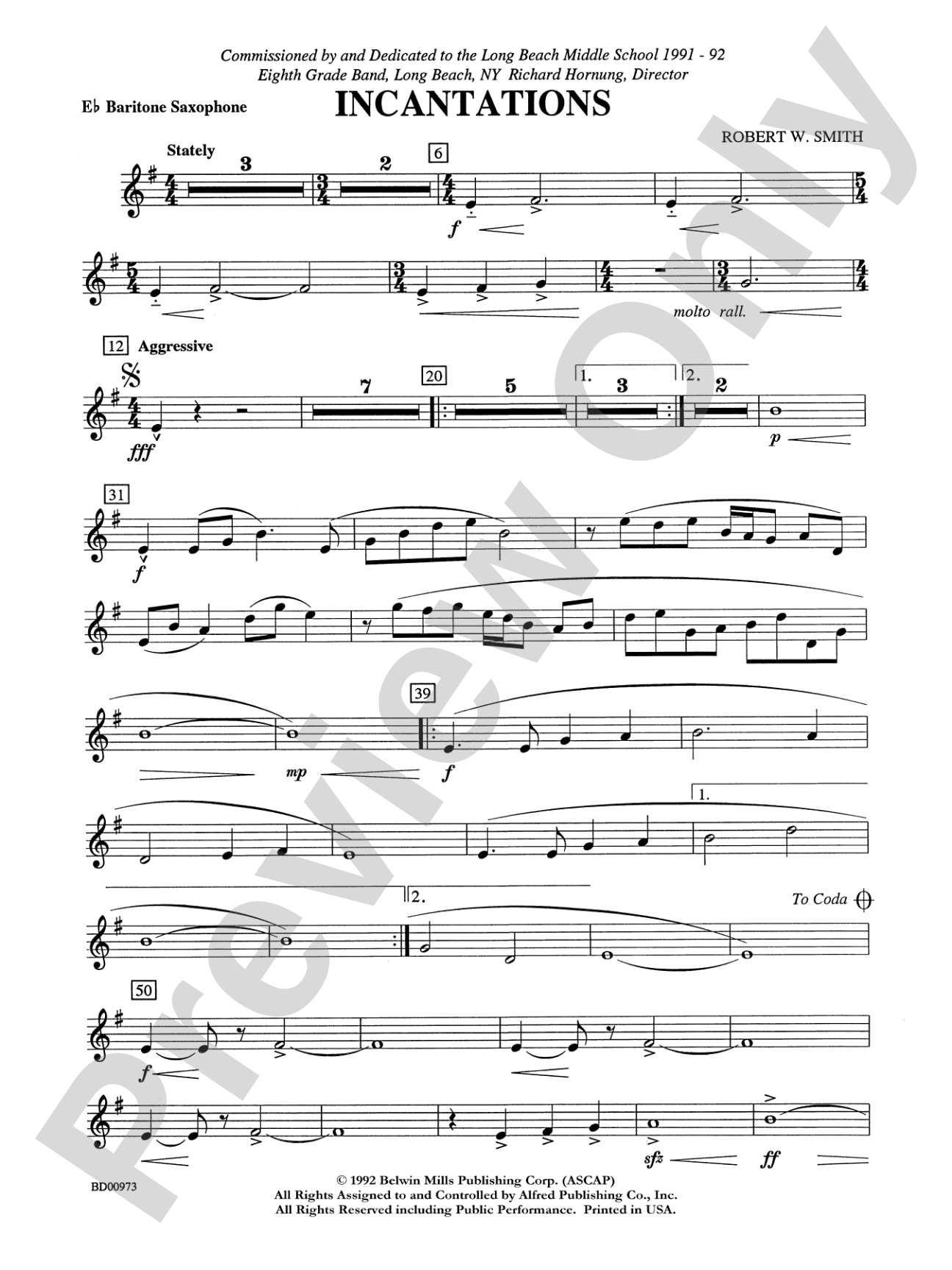 Incantations: E-flat Baritone Saxophone