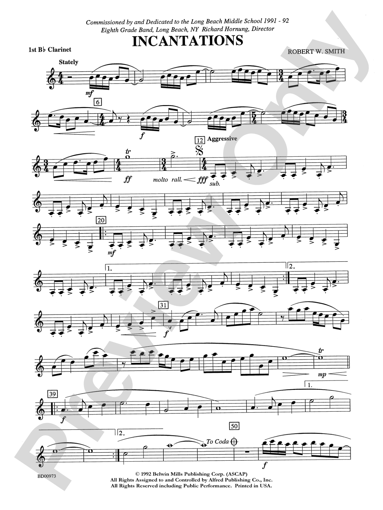 Incantations: 1st B-flat Clarinet