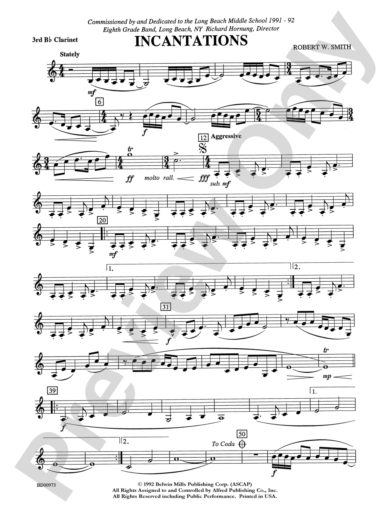 Incantations: 3rd B-flat Clarinet