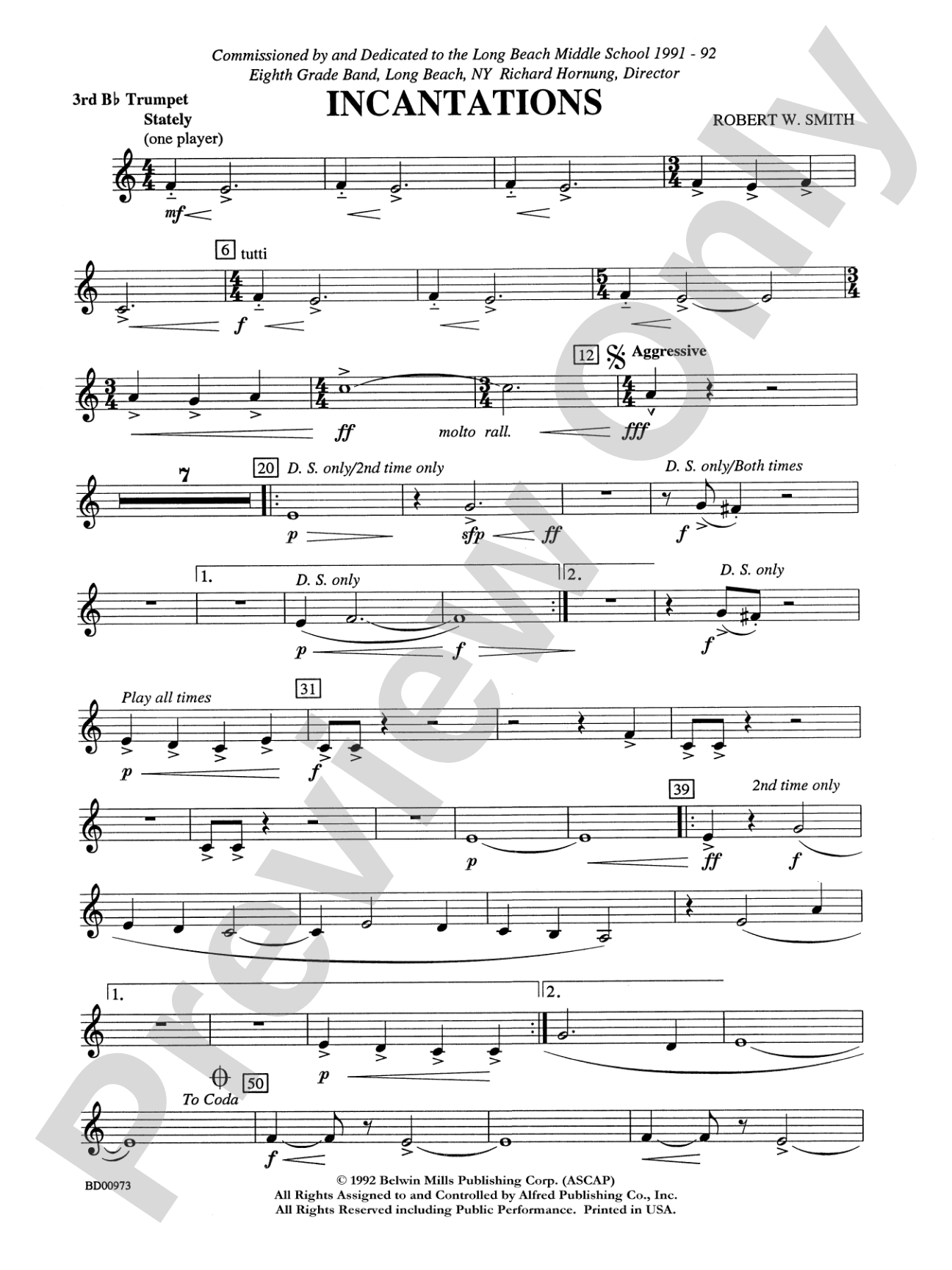 Incantations: 3rd B-flat Trumpet