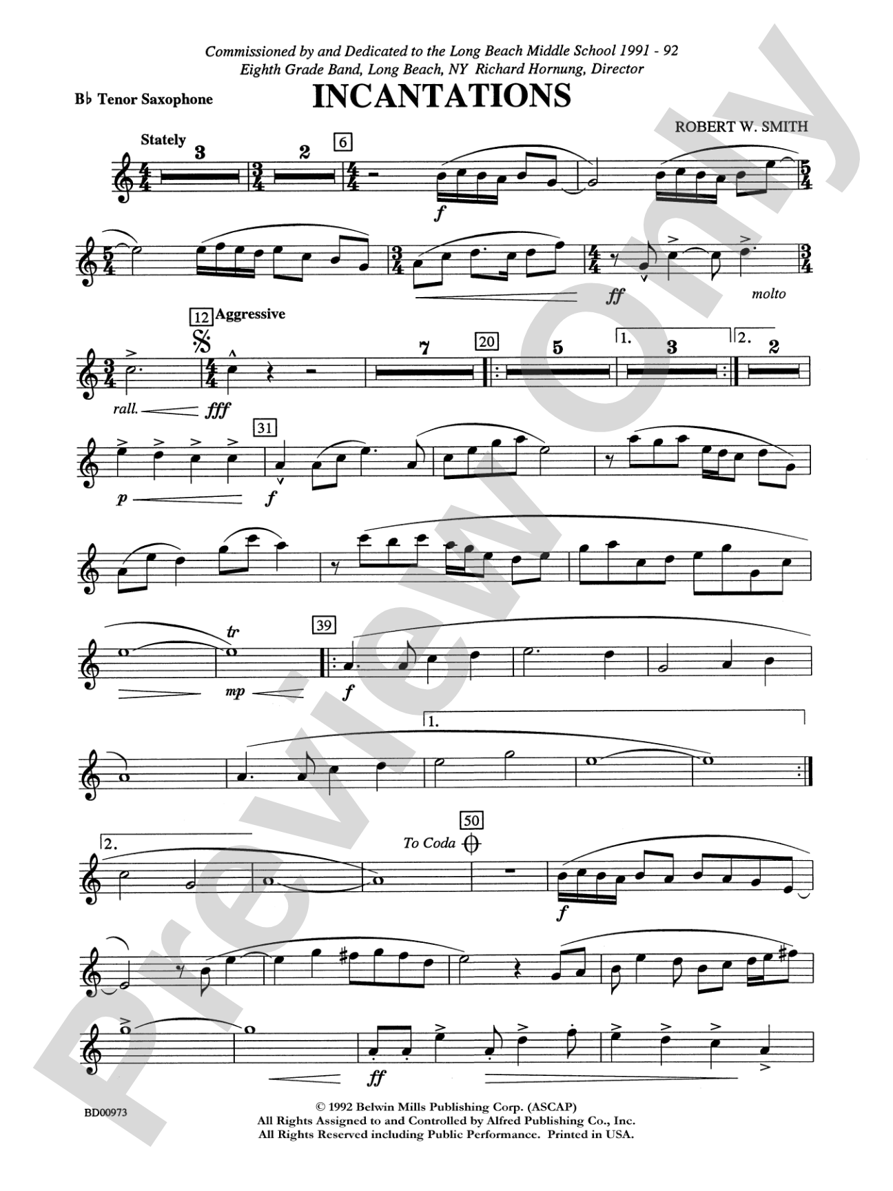 Incantations: B-flat Tenor Saxophone