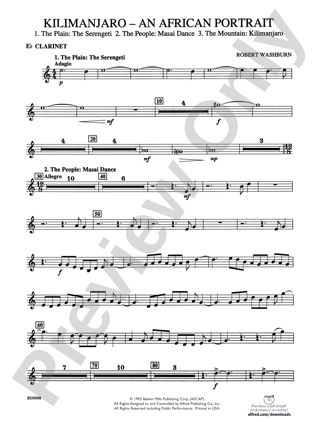 Kilimanjaro: An African Portrait: E-flat Soprano Clarinet