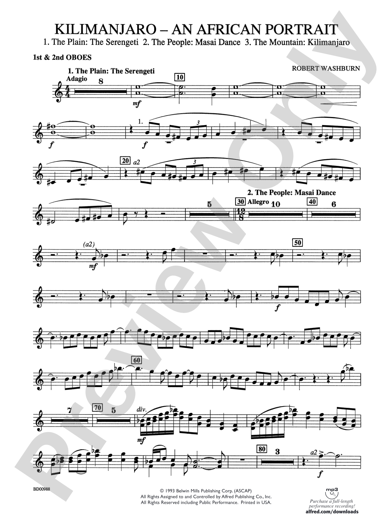Kilimanjaro: An African Portrait: 1st & 2nd Oboe