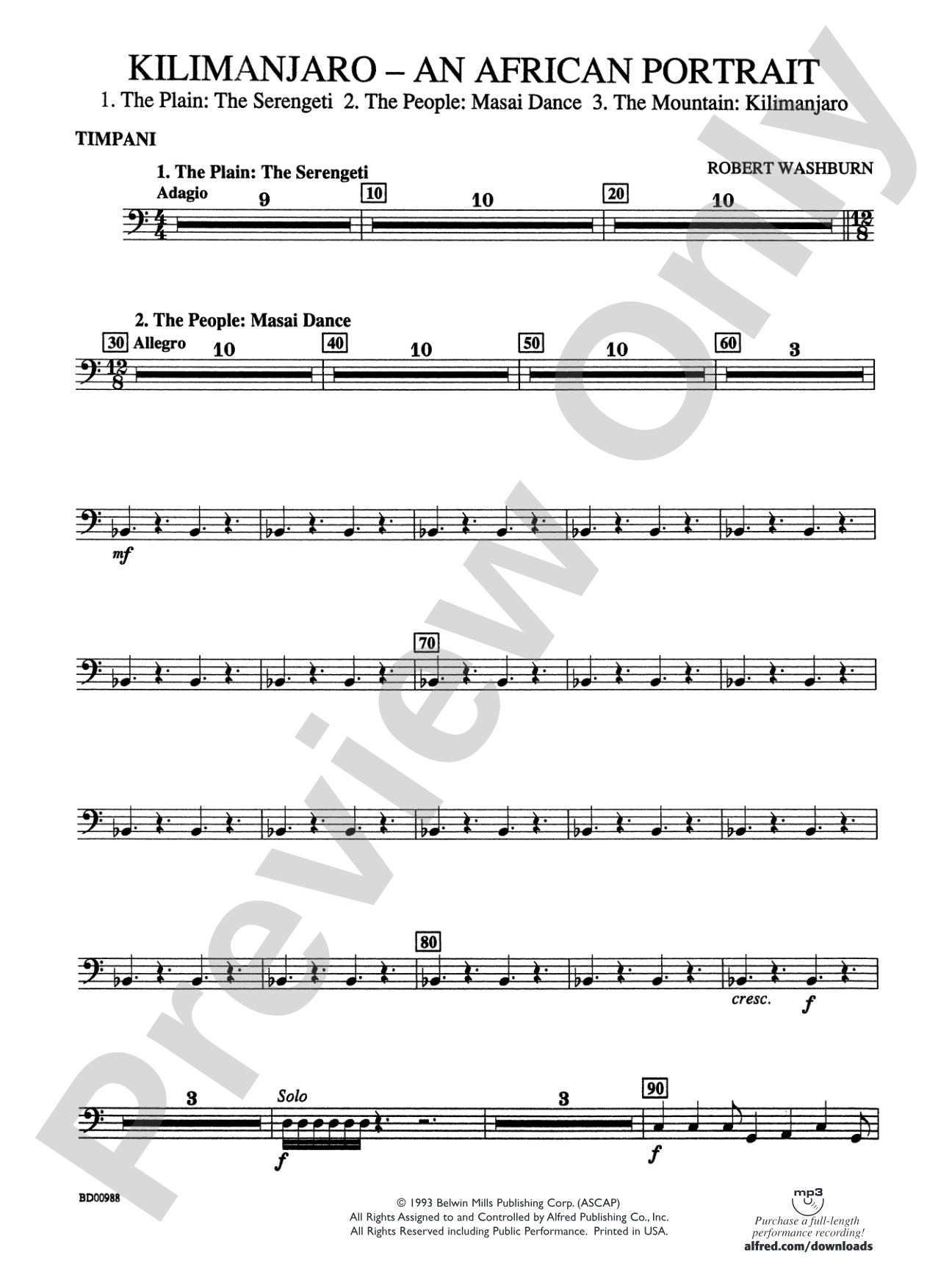 Kilimanjaro: An African Portrait: Timpani