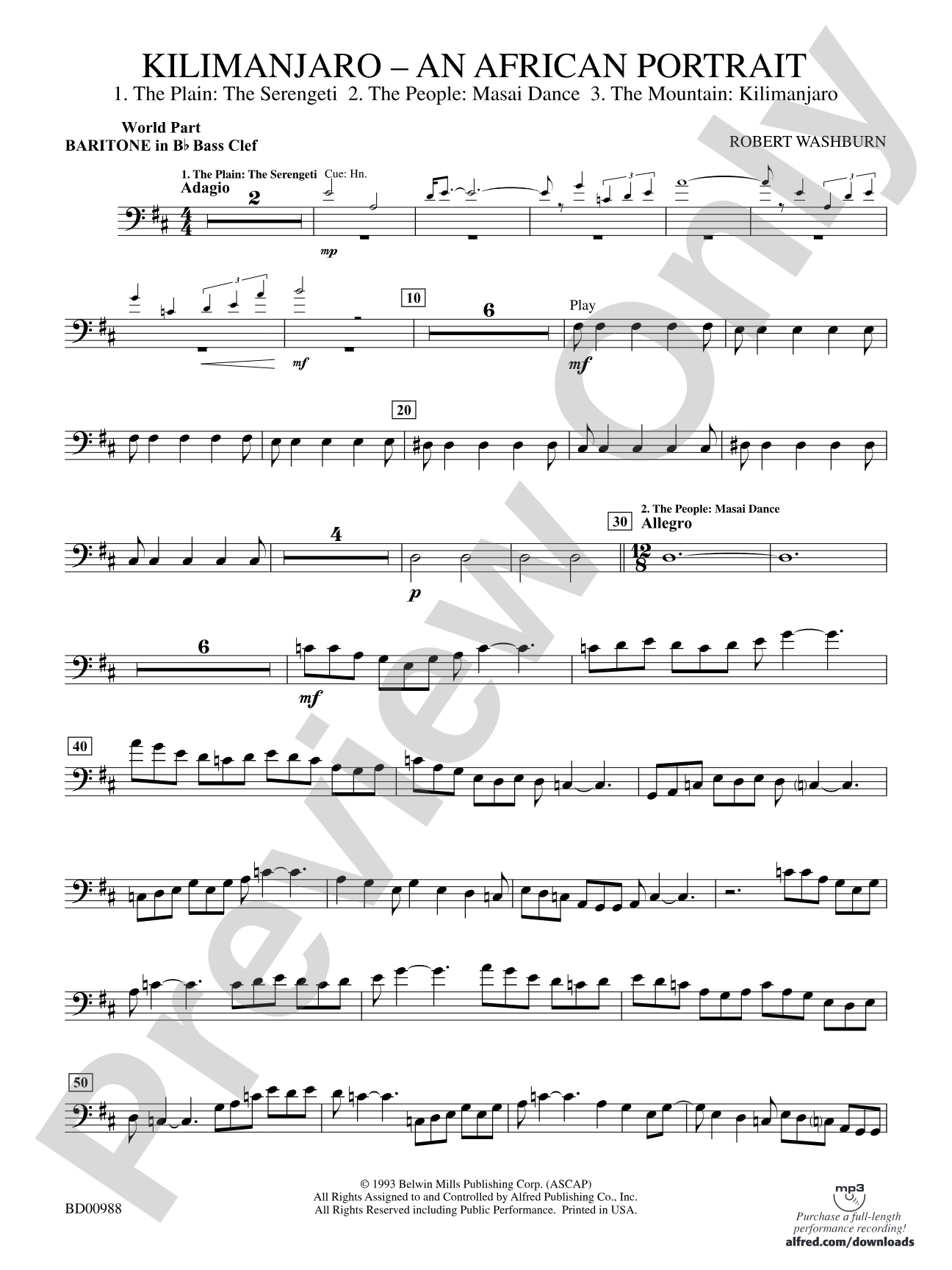 Kilimanjaro: (wp) B-flat Baritone B.C.