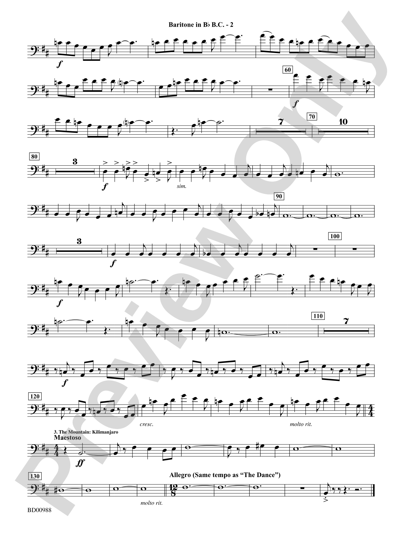 Kilimanjaro: (wp) B-flat Baritone B.C.