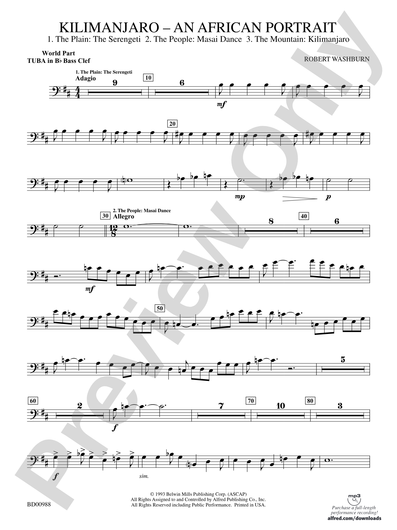 Kilimanjaro: (wp) B-flat Tuba B.C.