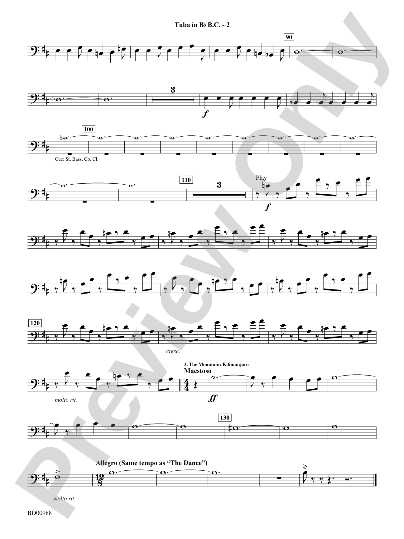 Kilimanjaro: (wp) B-flat Tuba B.C.