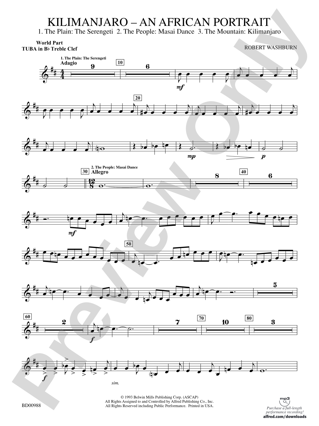 Kilimanjaro: (wp) B-flat Tuba T.C.