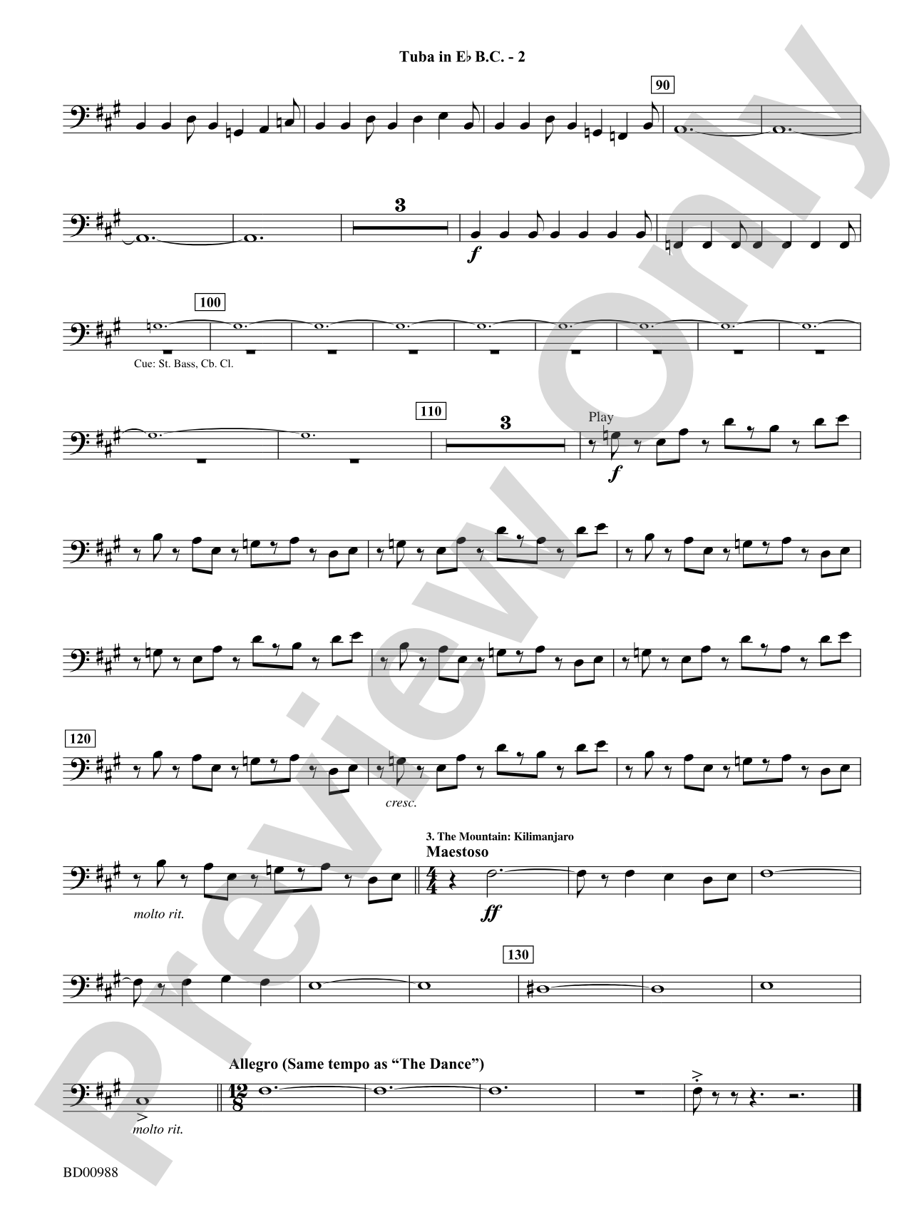 Kilimanjaro: (wp) E-flat Tuba B.C.