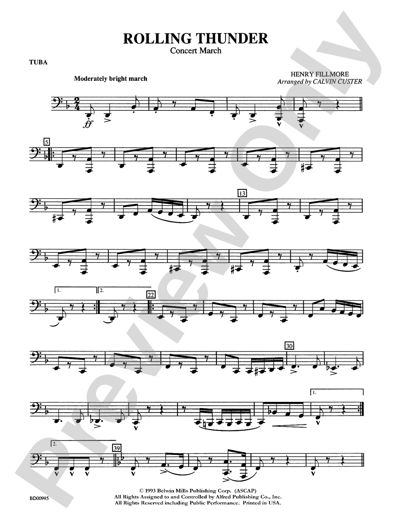 Rolling Thunder (Concert March): Tuba