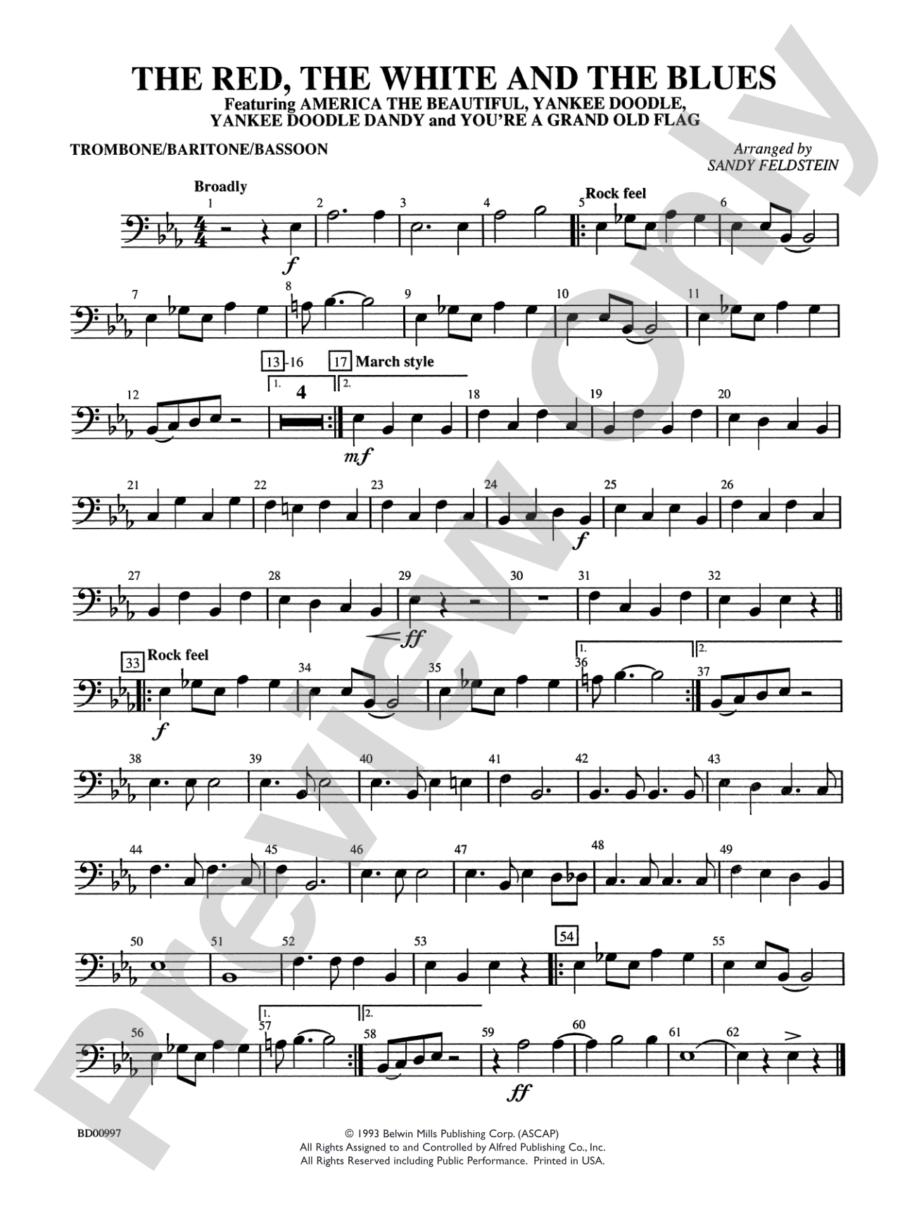 The Red, the White, and the Blues: 1st Trombone