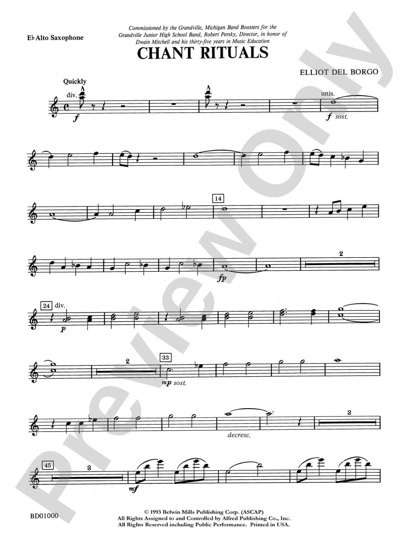 Chant Rituals: E-flat Alto Saxophone