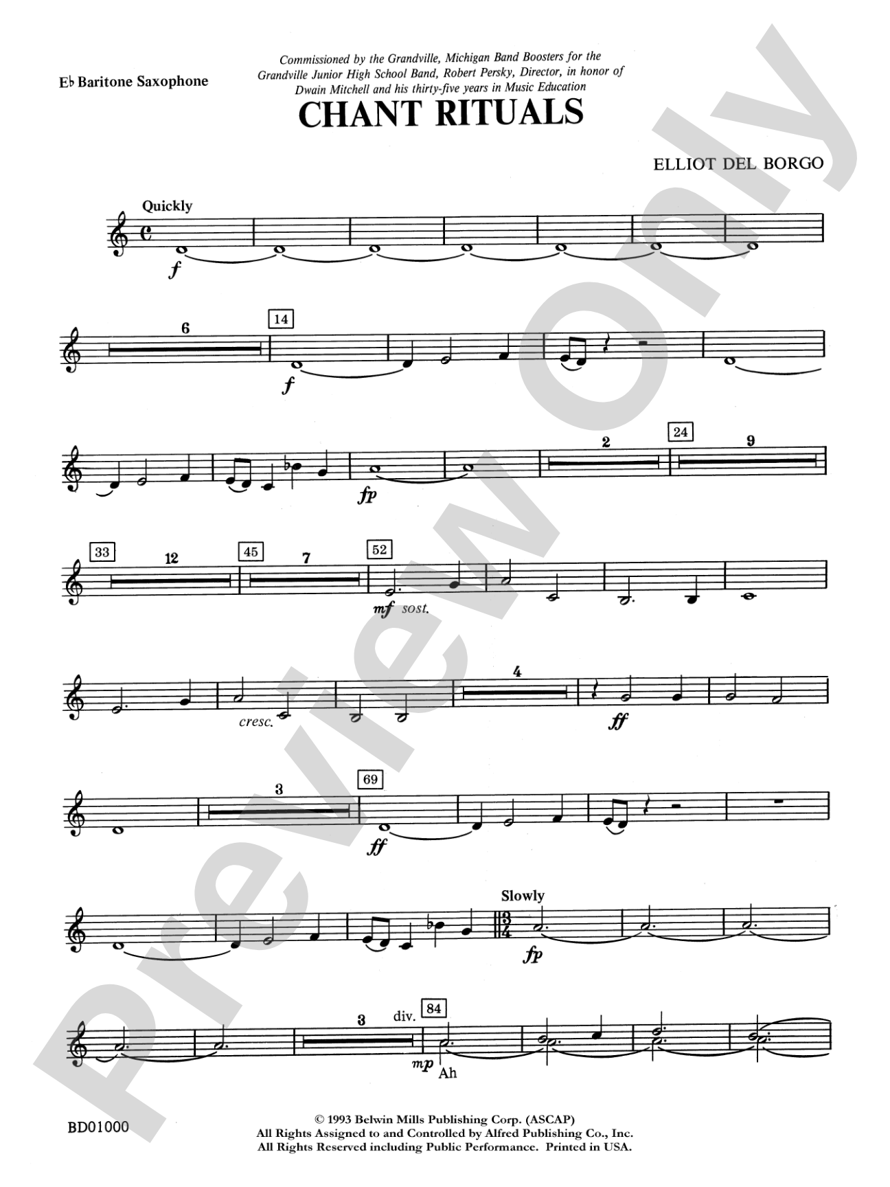 Chant Rituals: E-flat Baritone Saxophone