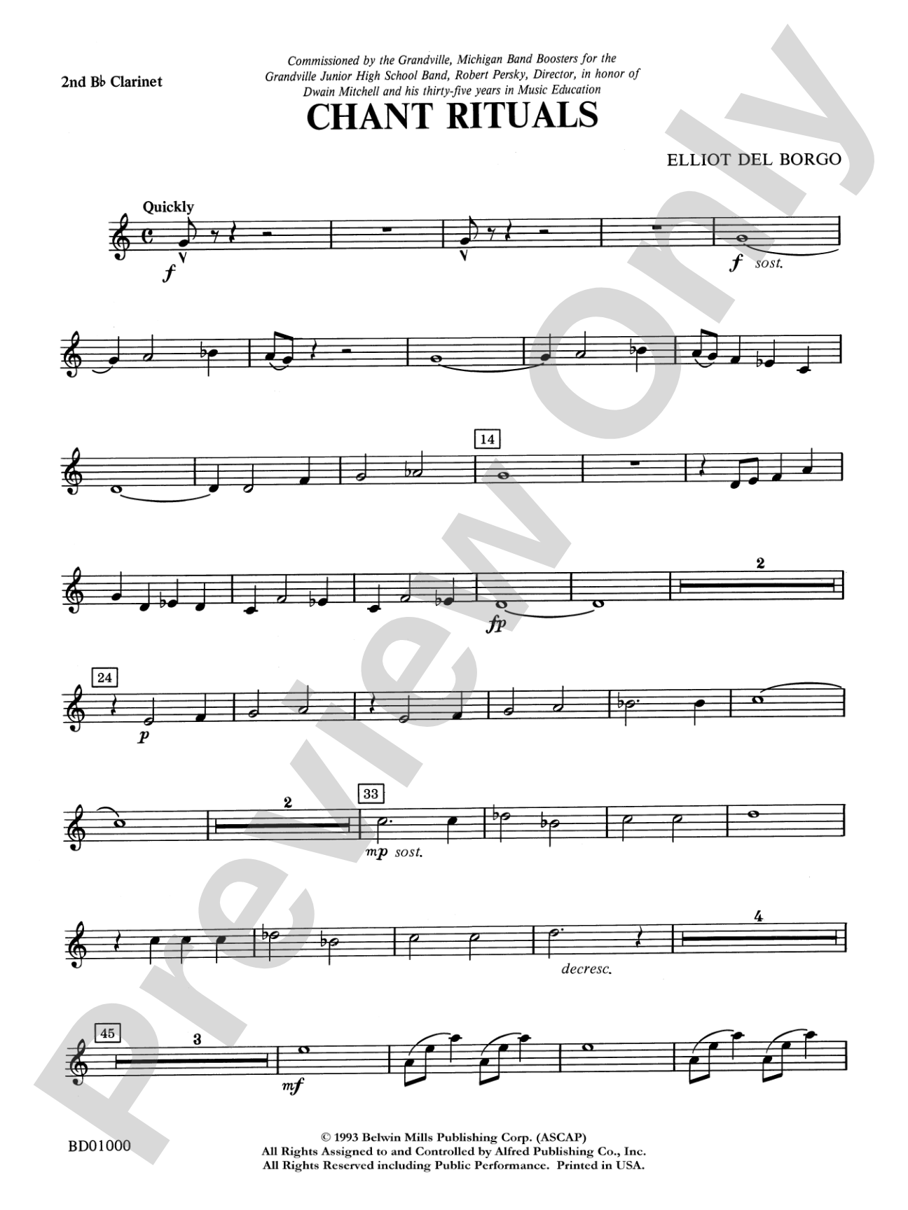 Chant Rituals: 2nd B-flat Clarinet
