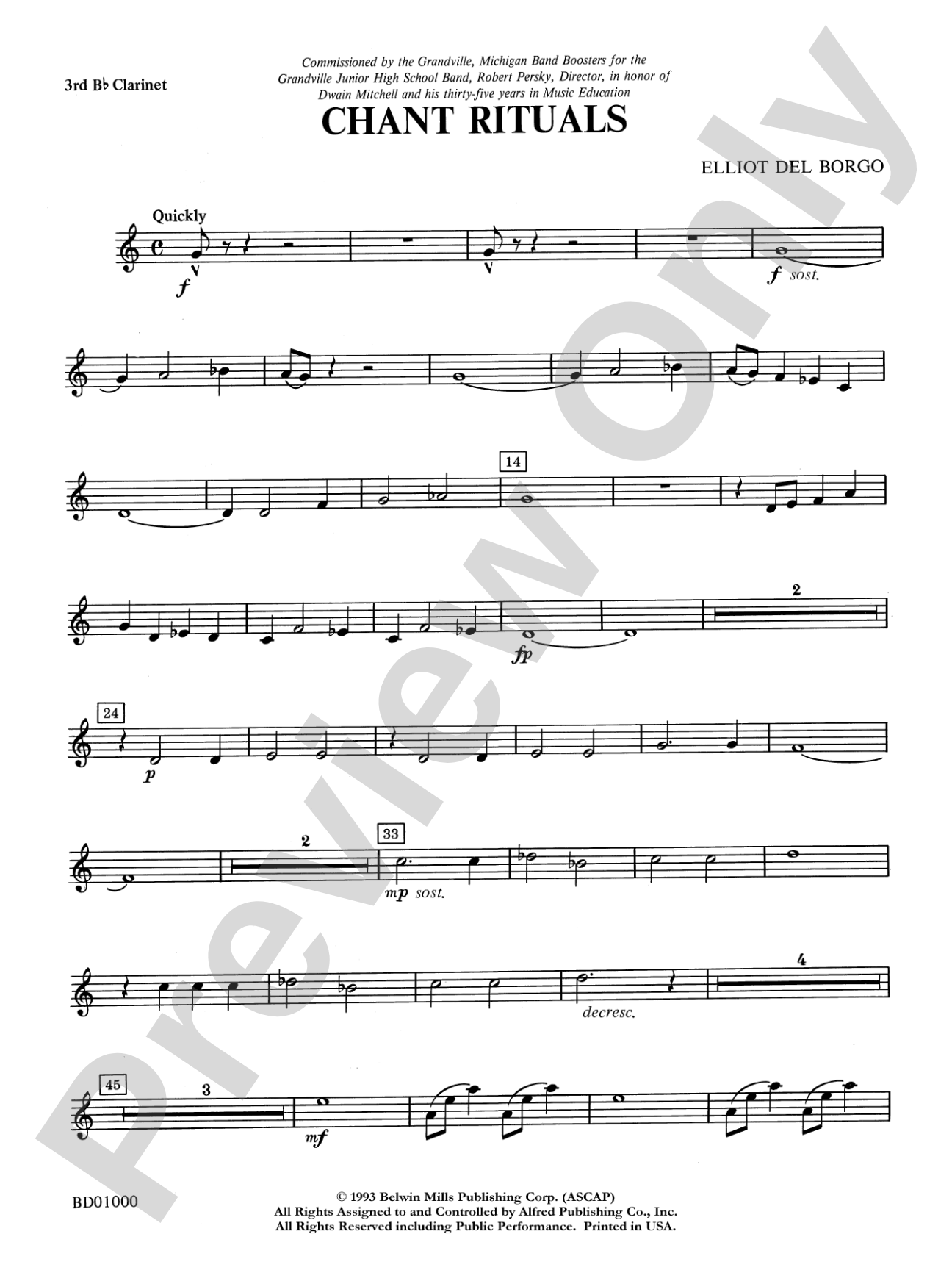 Chant Rituals: 3rd B-flat Clarinet