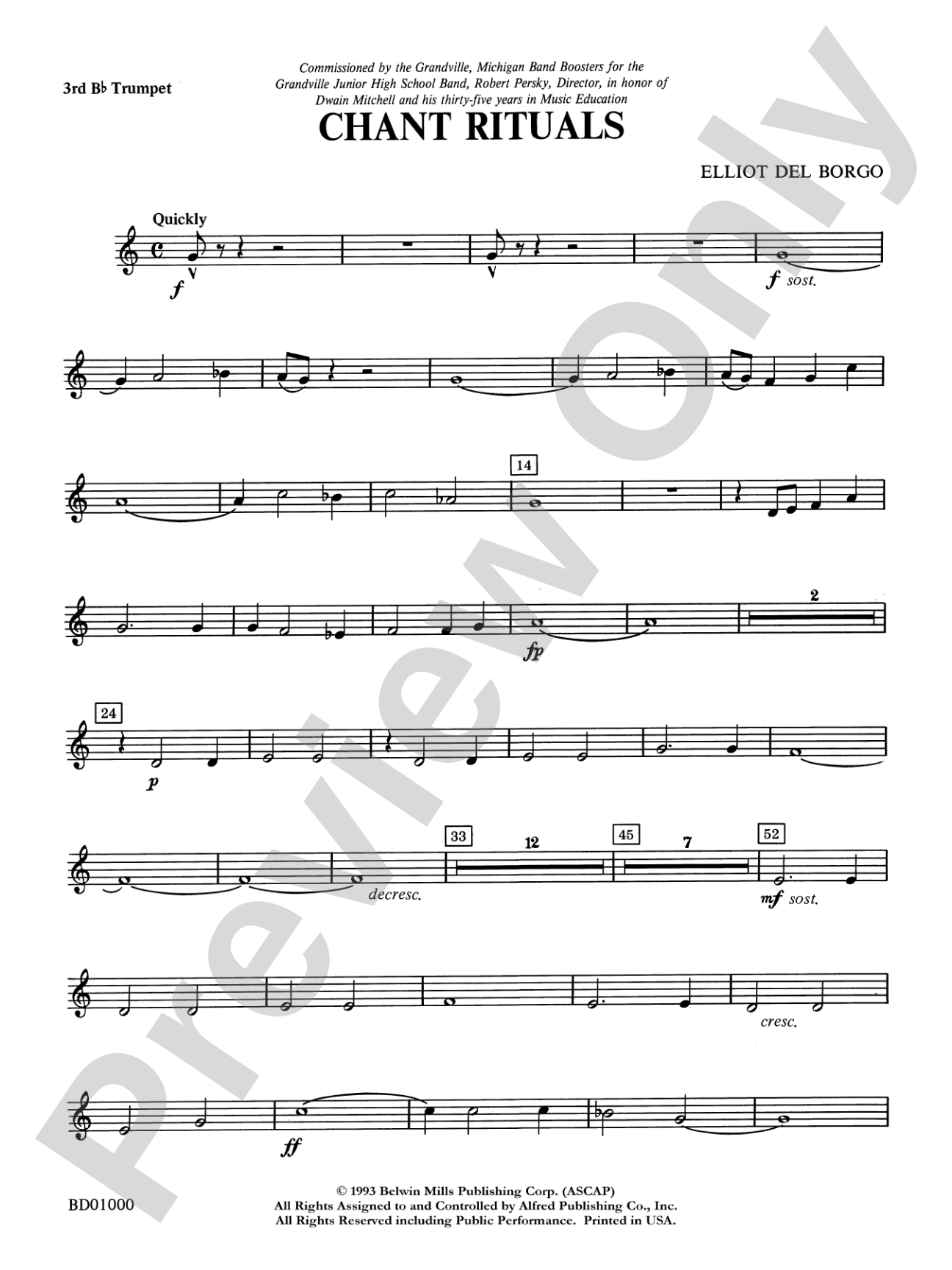Chant Rituals: 3rd B-flat Trumpet