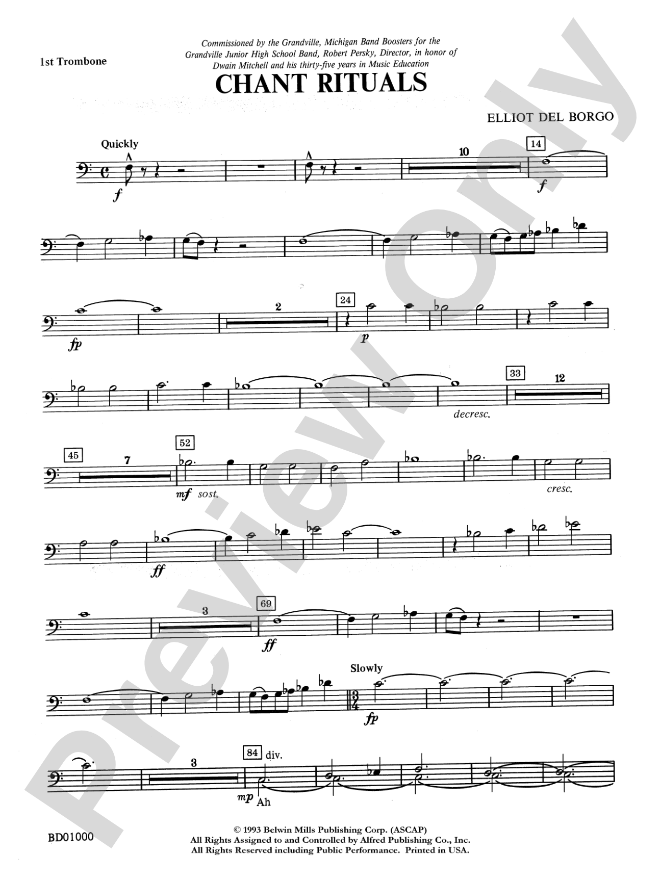 Chant Rituals: 1st Trombone