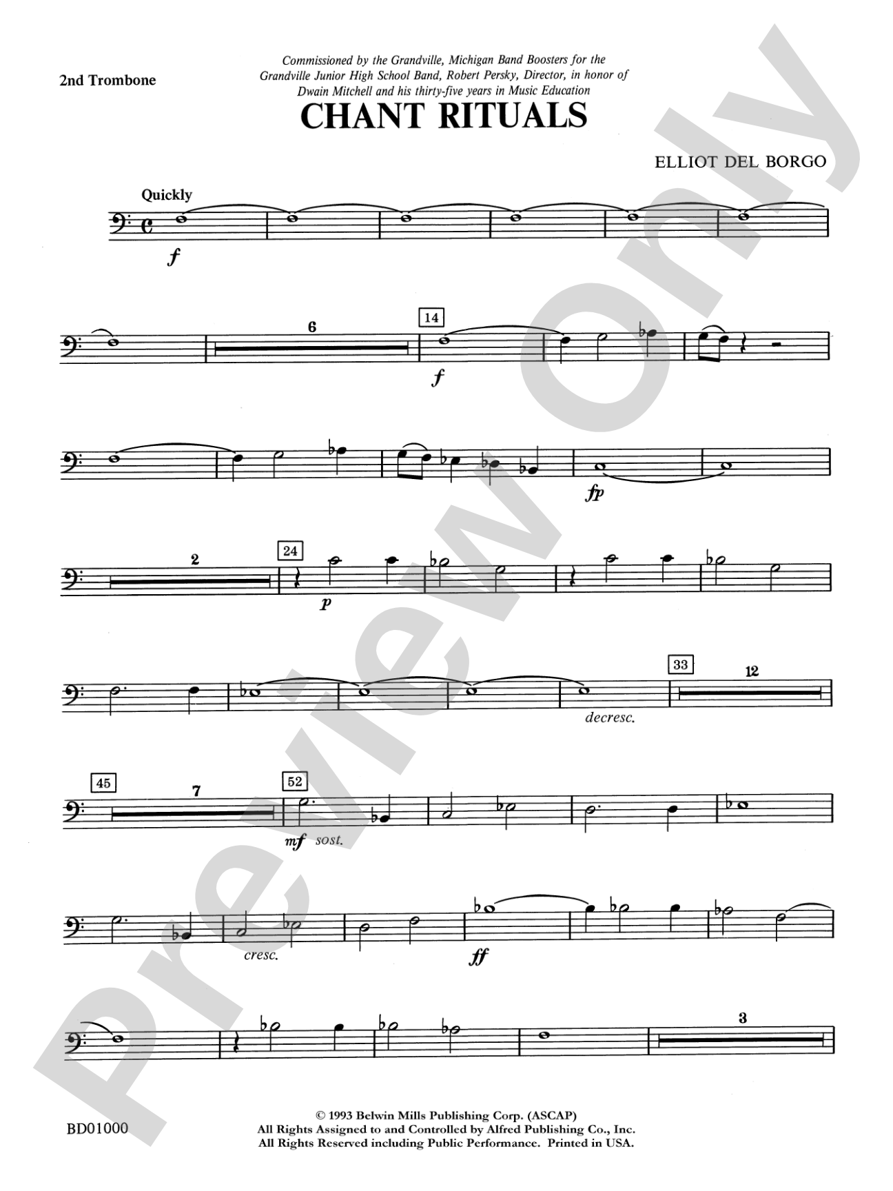 Chant Rituals: 2nd Trombone