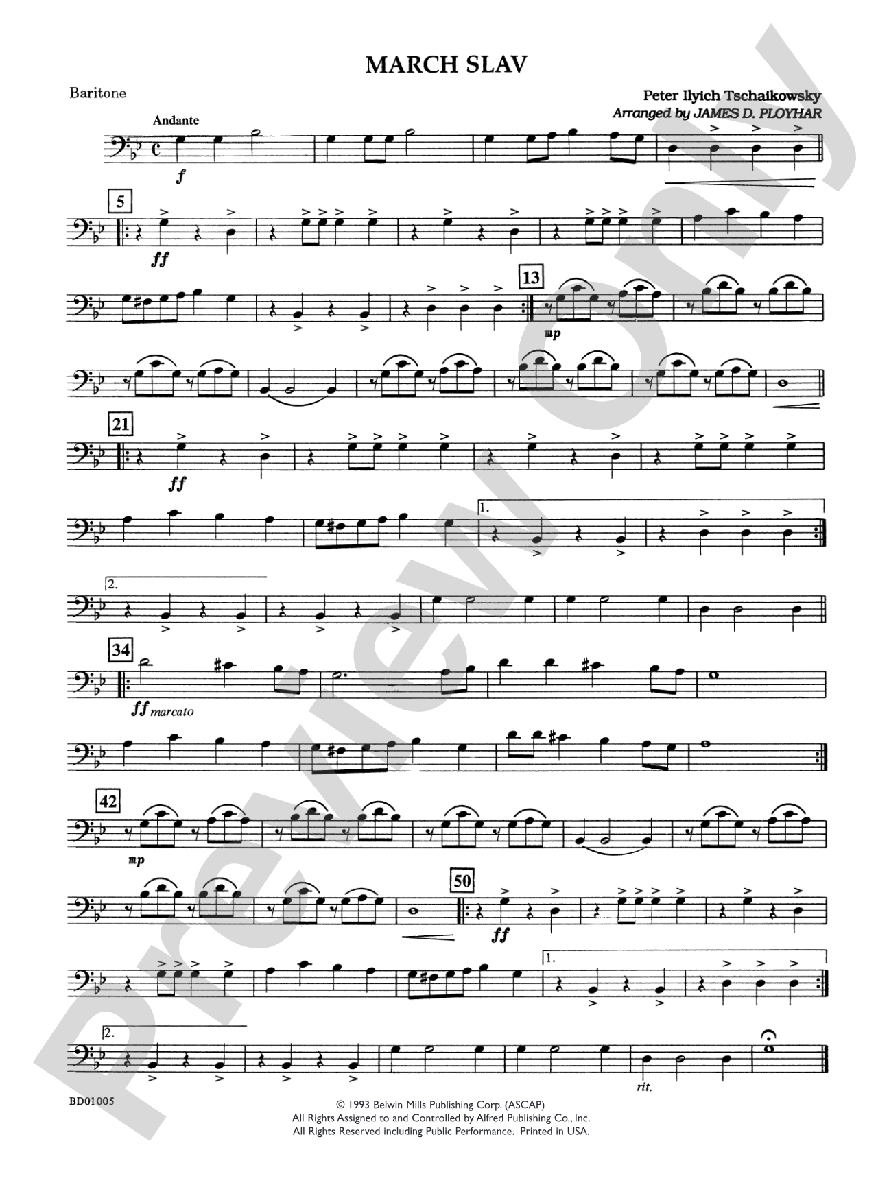 March Slav: Baritone B.C.