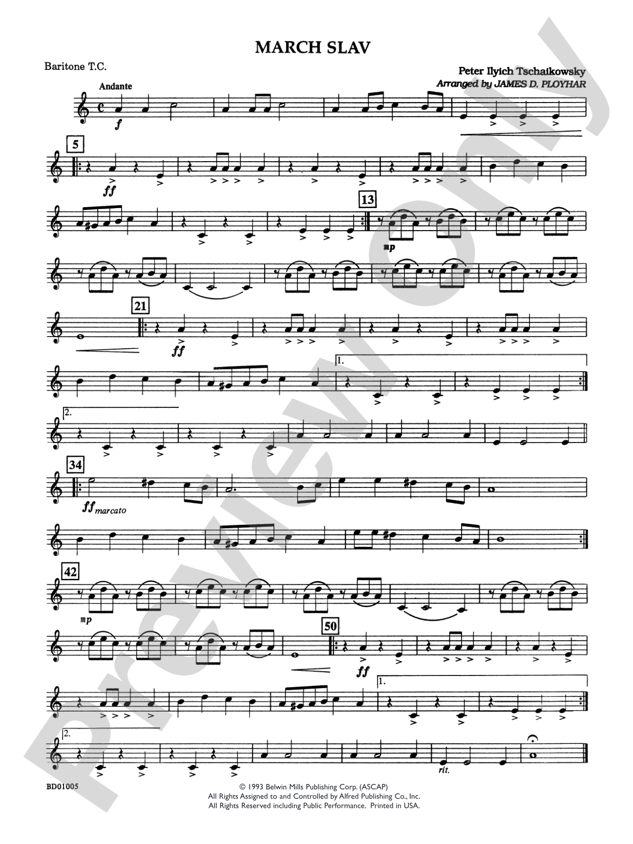 March Slav: Baritone T.C.