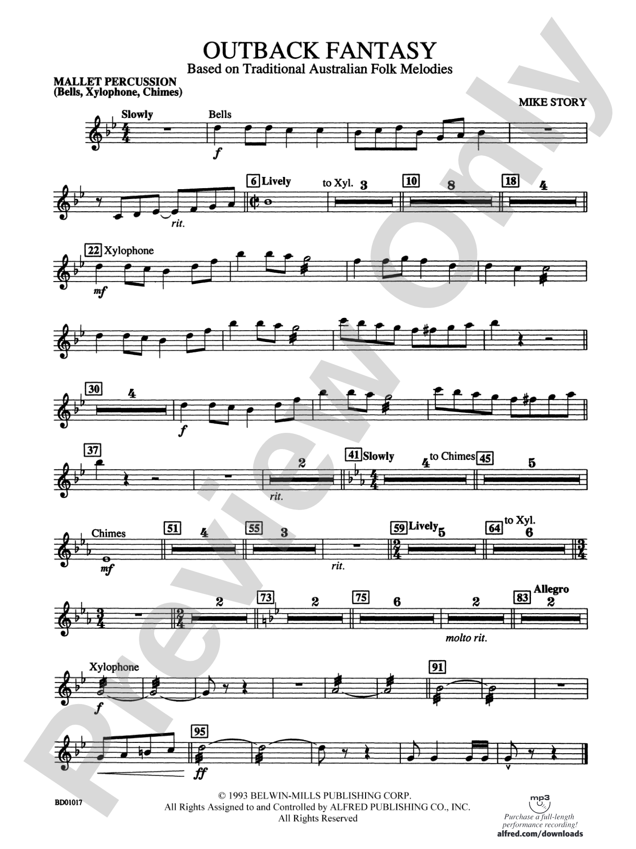 Outback Fantasy (based on Traditional Australian Folk Melodies): Mallets