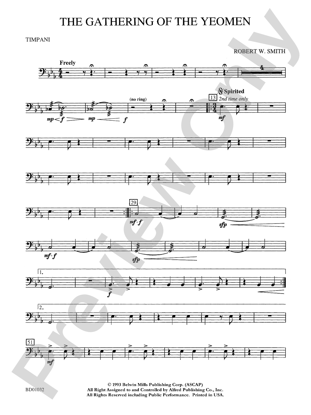 The Gathering of the Yeomen: Timpani