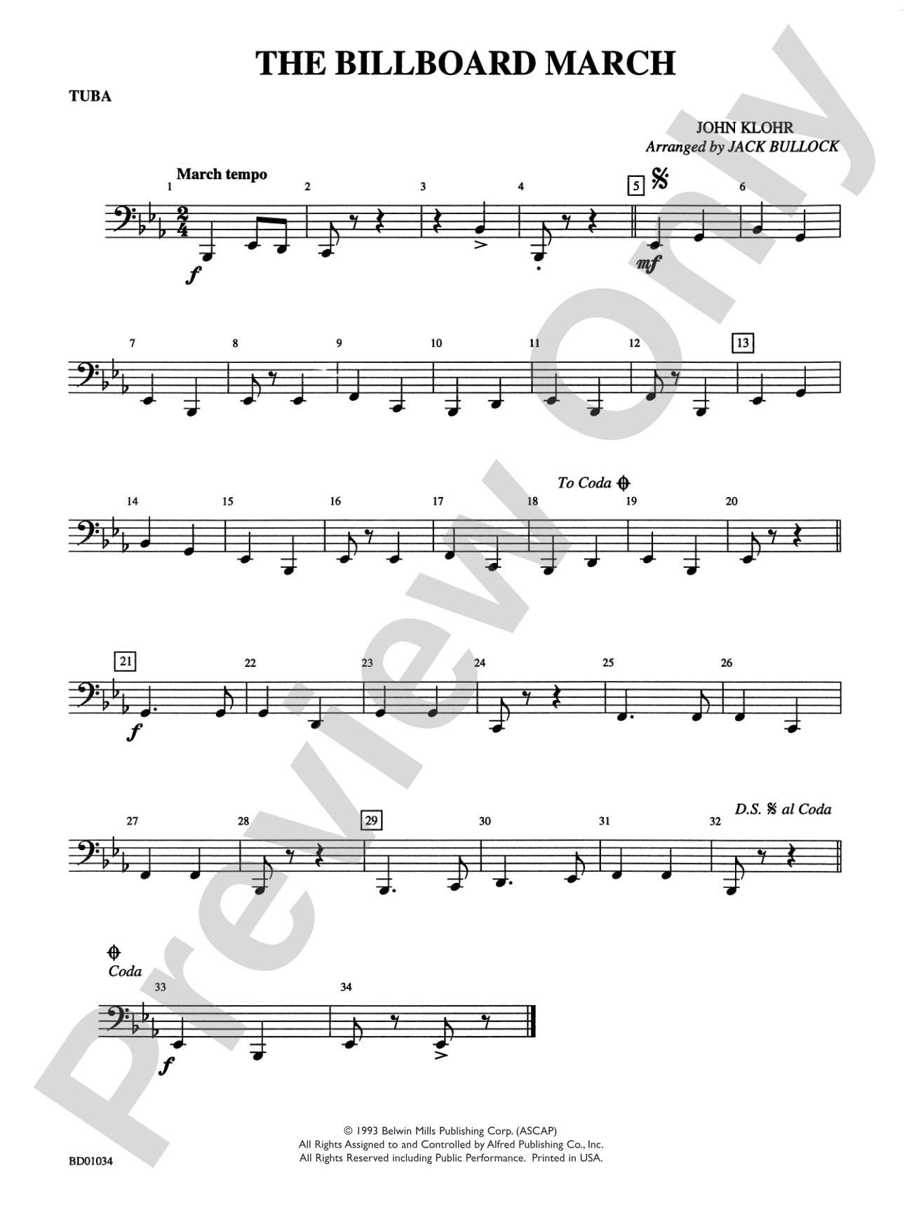 The Billboard March: Tuba