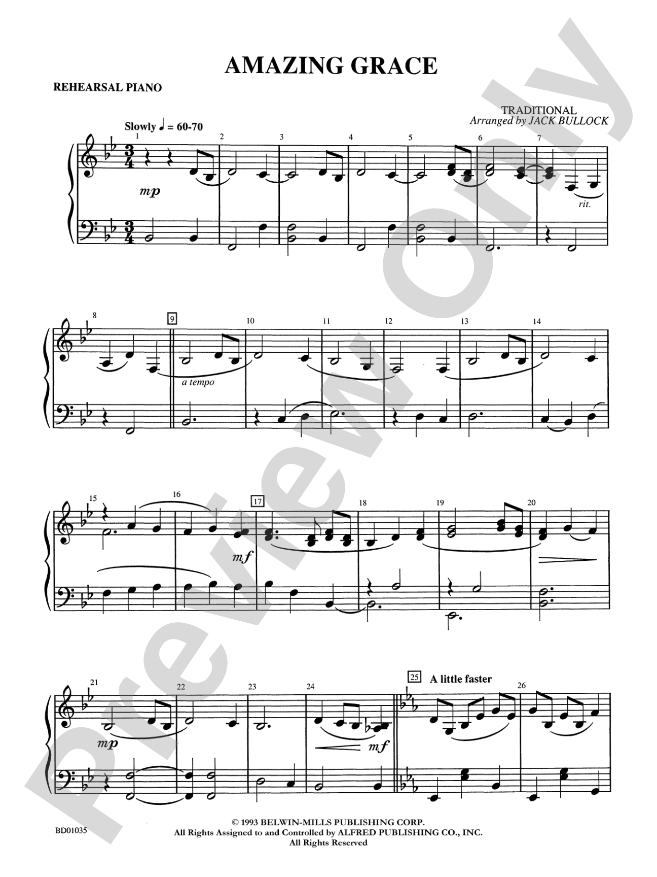 Amazing Grace: Piano Accompaniment