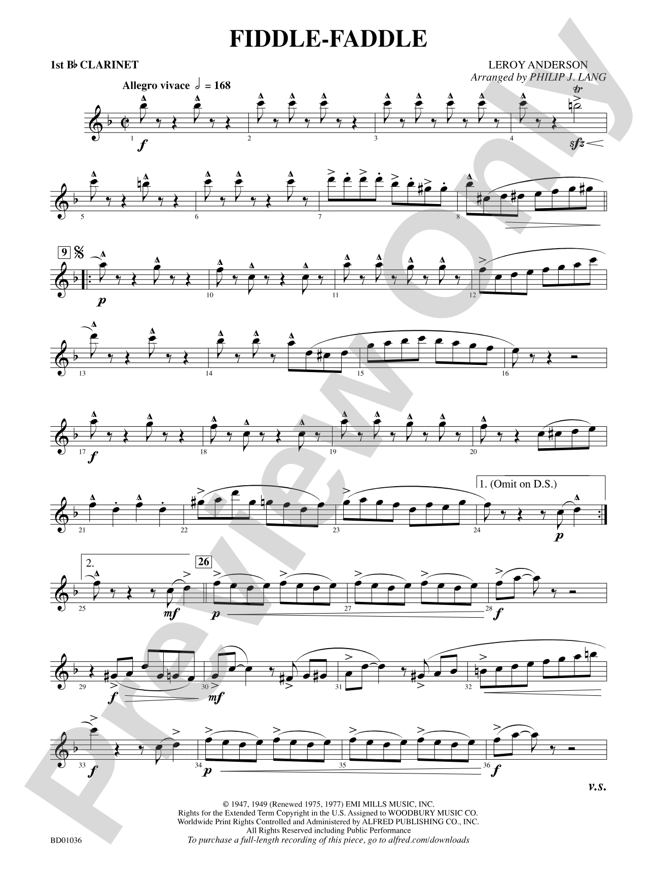 Fiddle-Faddle: 1st B-flat Clarinet