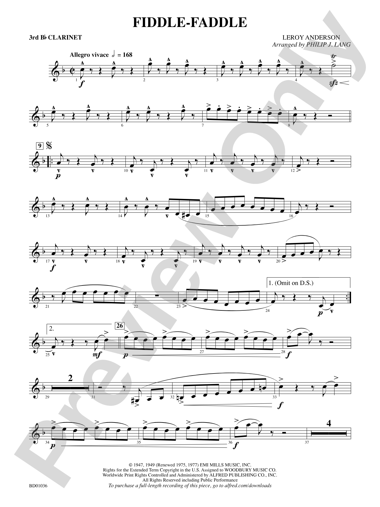 Fiddle-Faddle: 3rd B-flat Clarinet