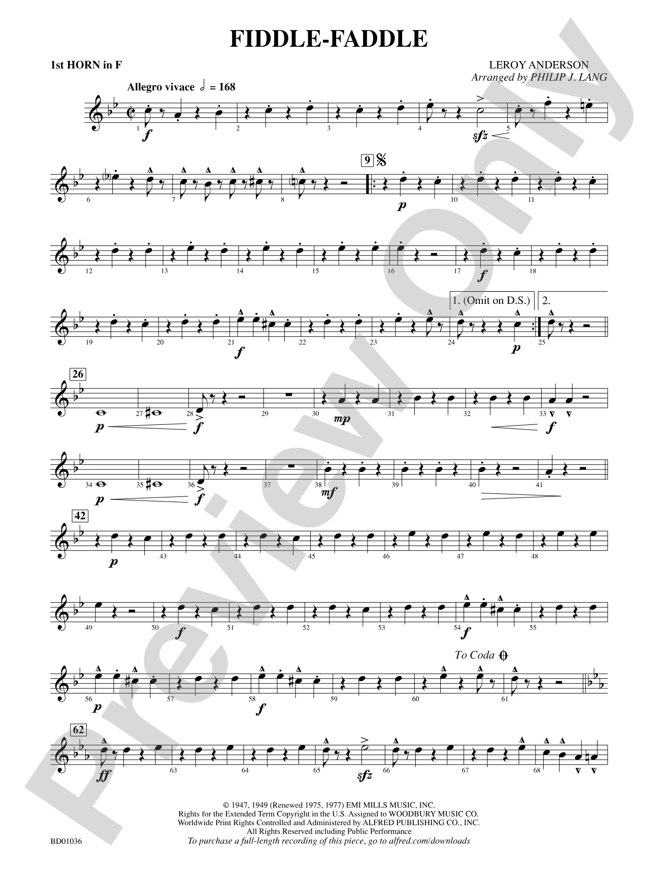 Fiddle-Faddle: 1st F Horn