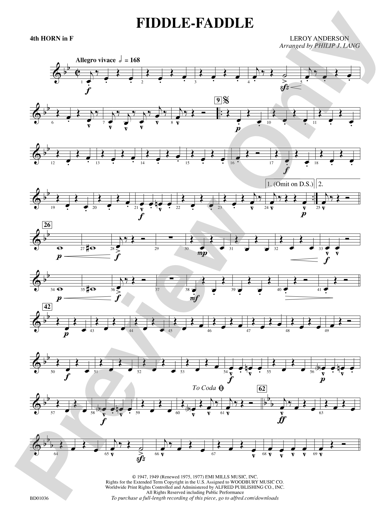 Fiddle-Faddle: 4th F Horn