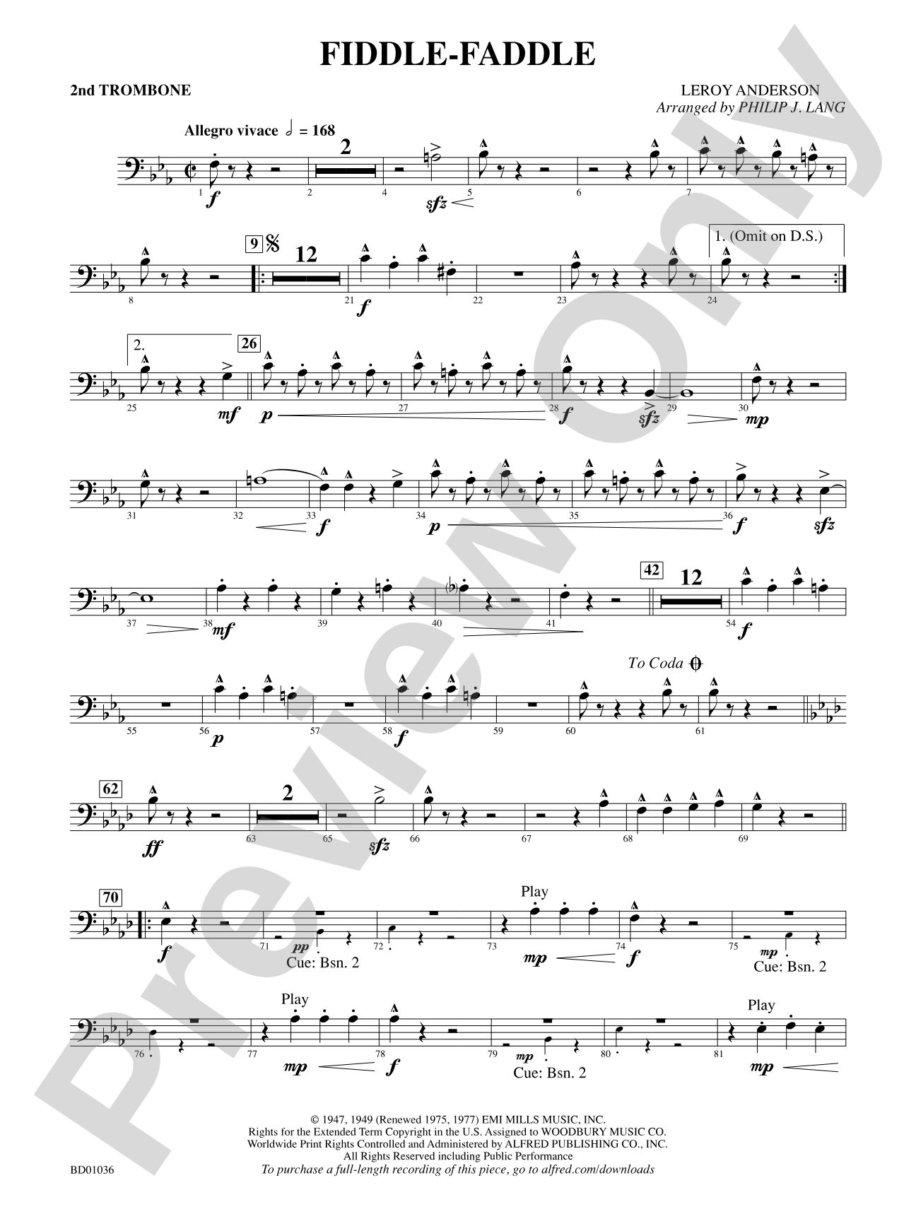 Fiddle-Faddle: 2nd Trombone