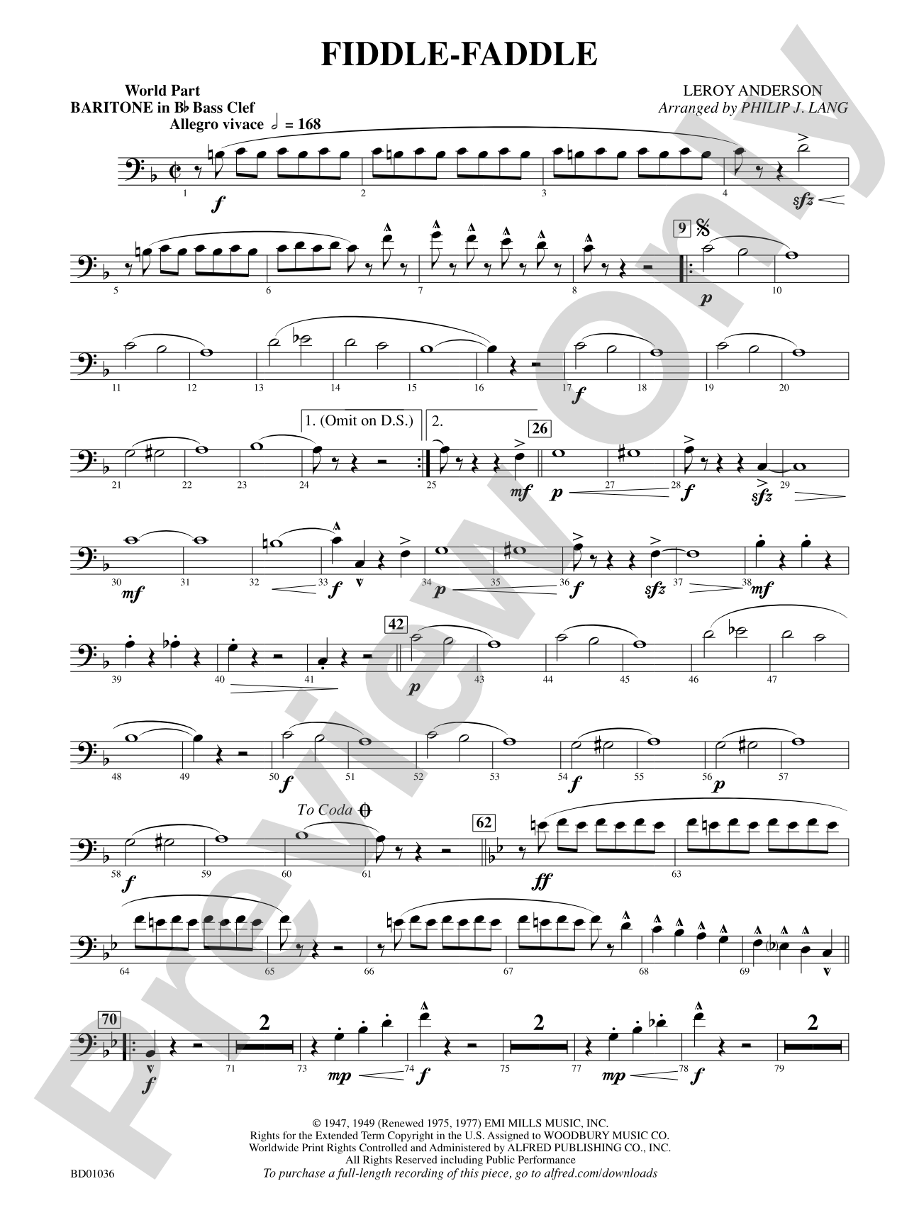 Fiddle-Faddle: (wp) B-flat Baritone B.C.