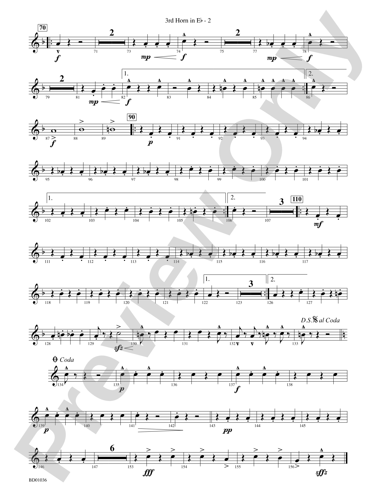 Fiddle-Faddle: (wp) 3rd Horn in E-flat