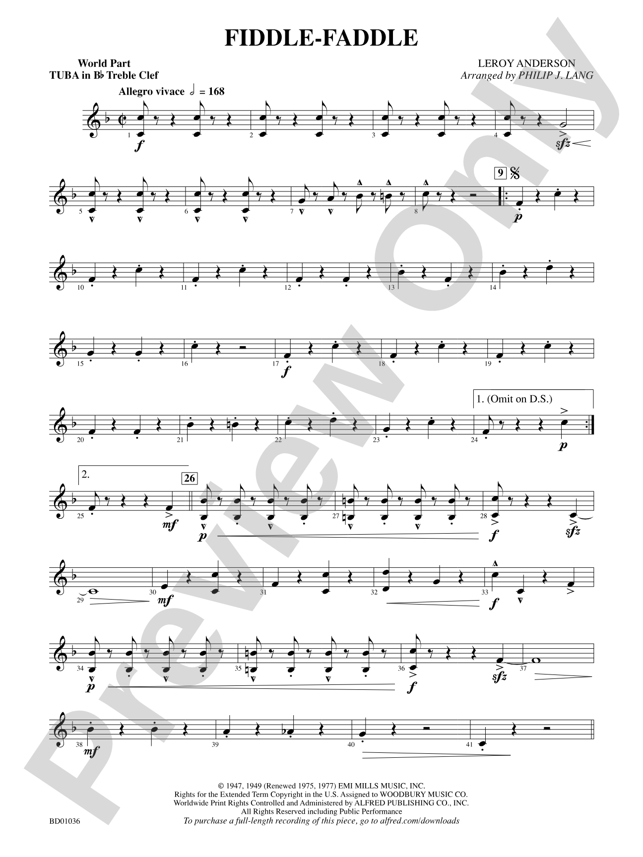 Fiddle-Faddle: (wp) B-flat Tuba T.C.