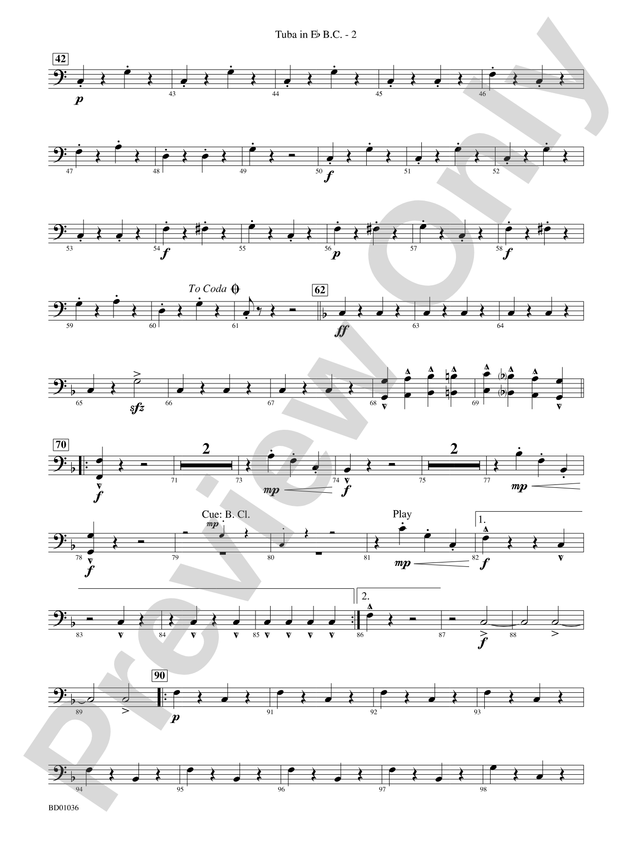 Fiddle-Faddle: (wp) E-flat Tuba B.C.