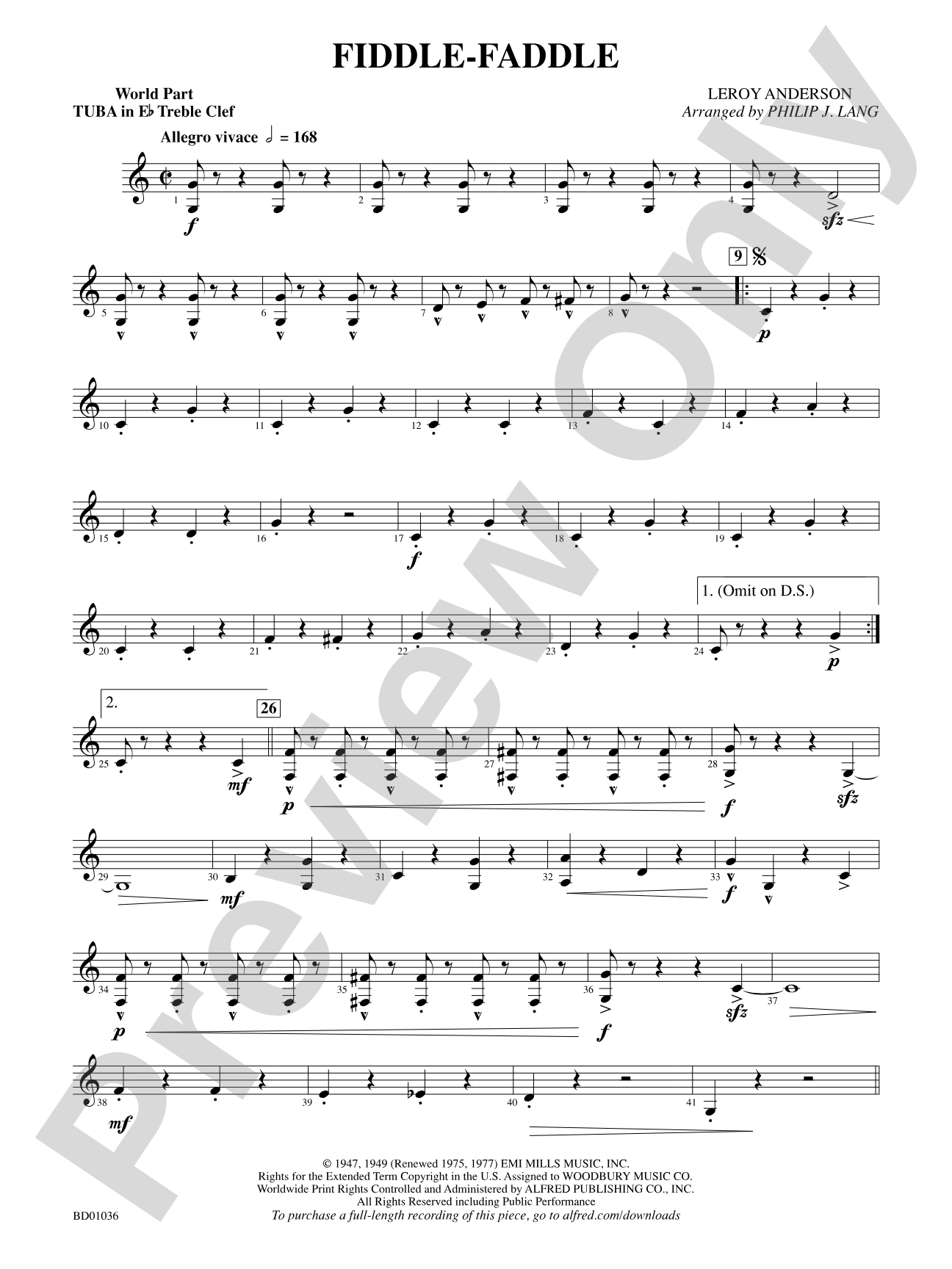 Fiddle-Faddle: (wp) E-flat Tuba T.C.