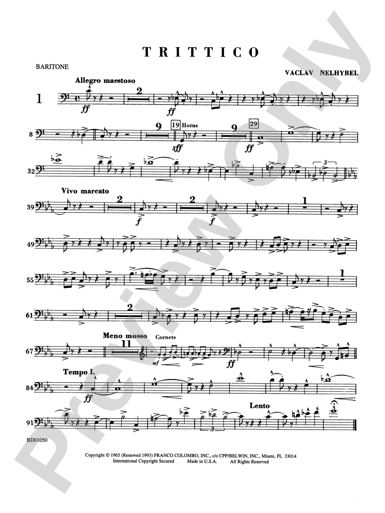 Trittico: Baritone B.C.