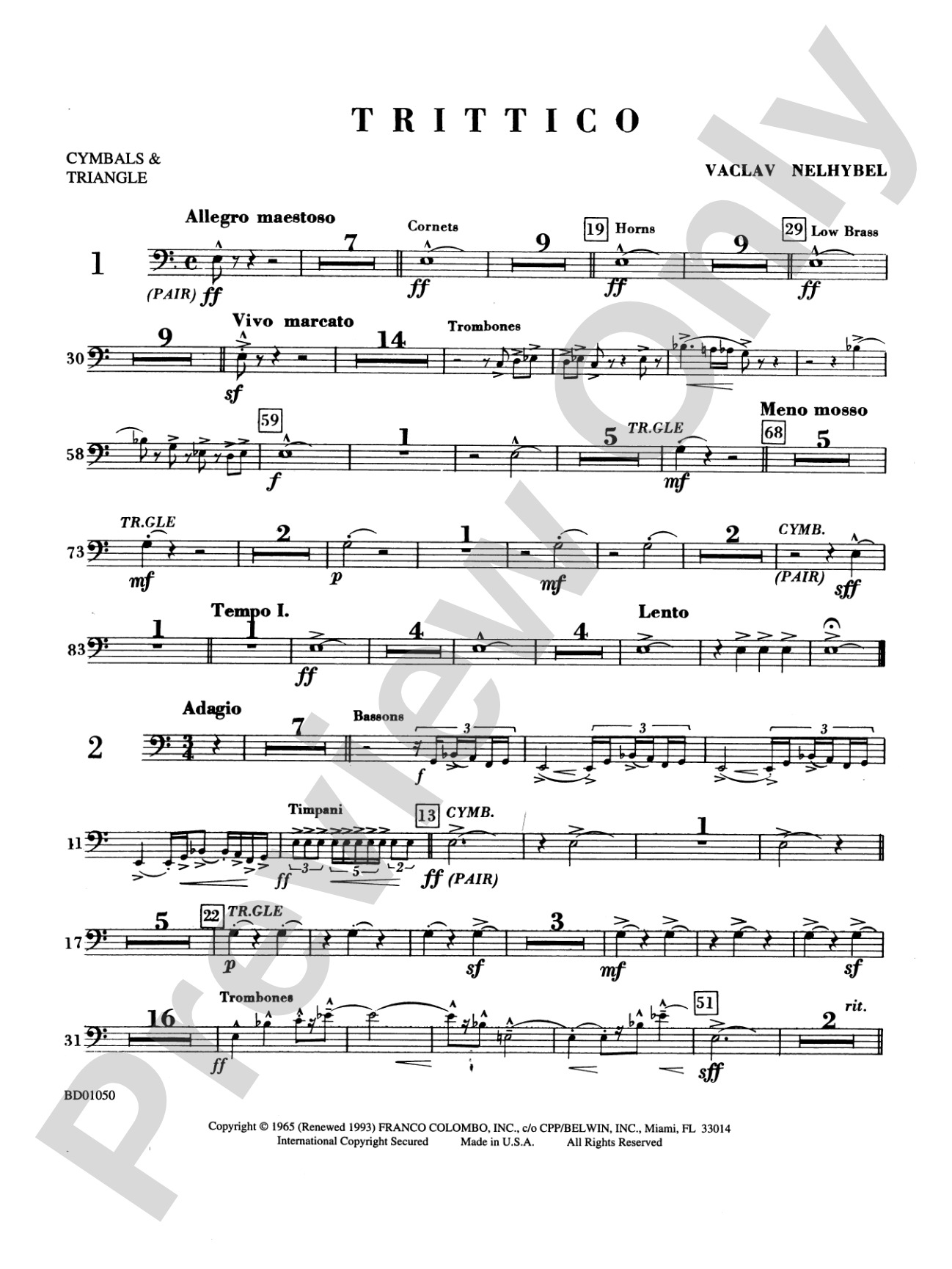 Trittico: Cymbals