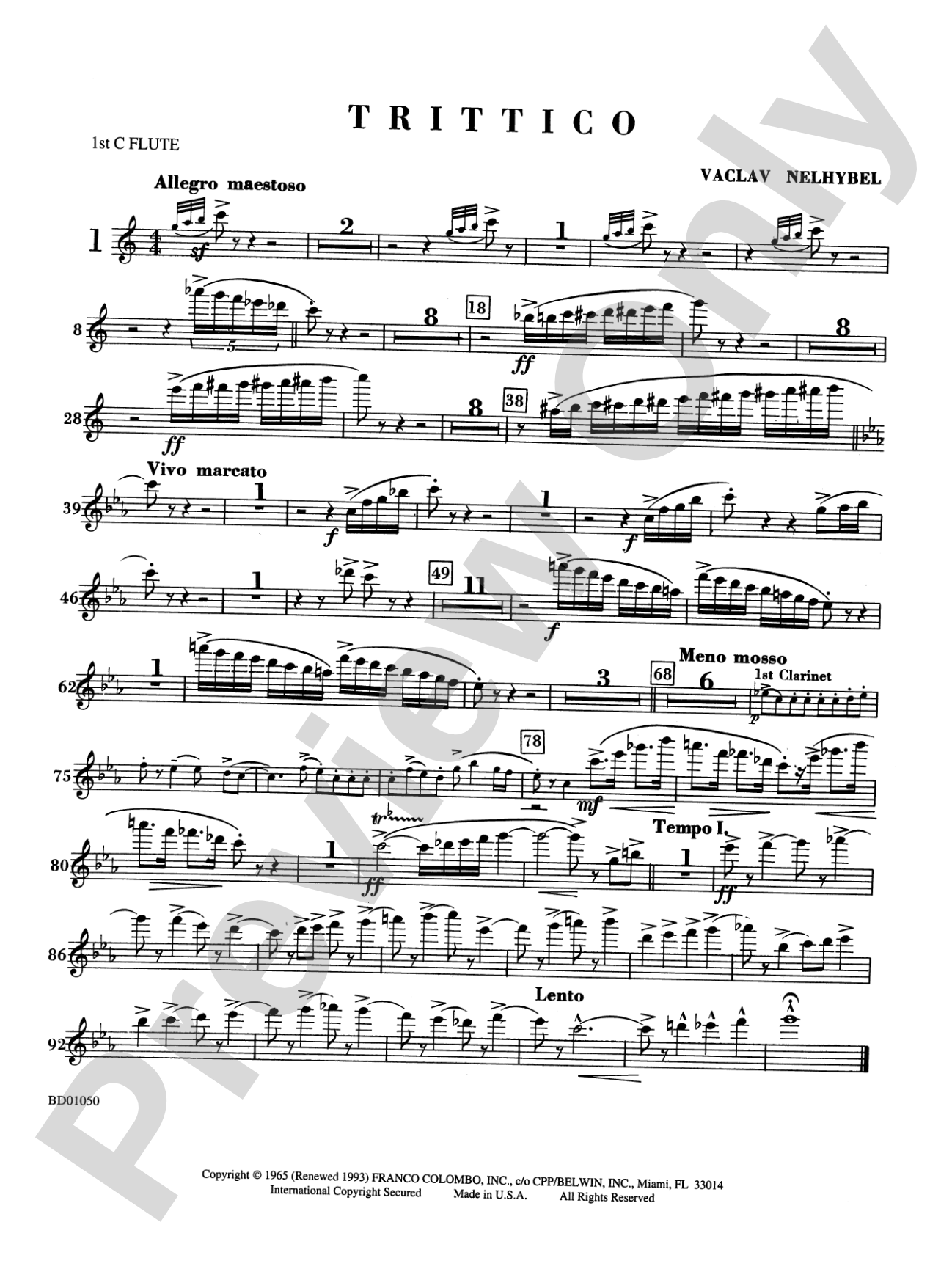 Trittico: Flute