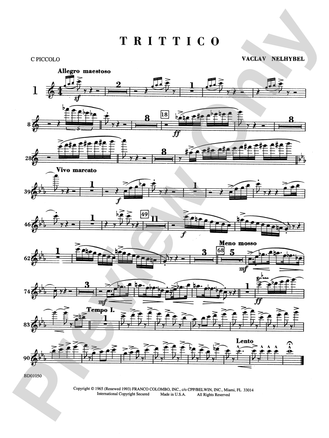 Trittico: Piccolo
